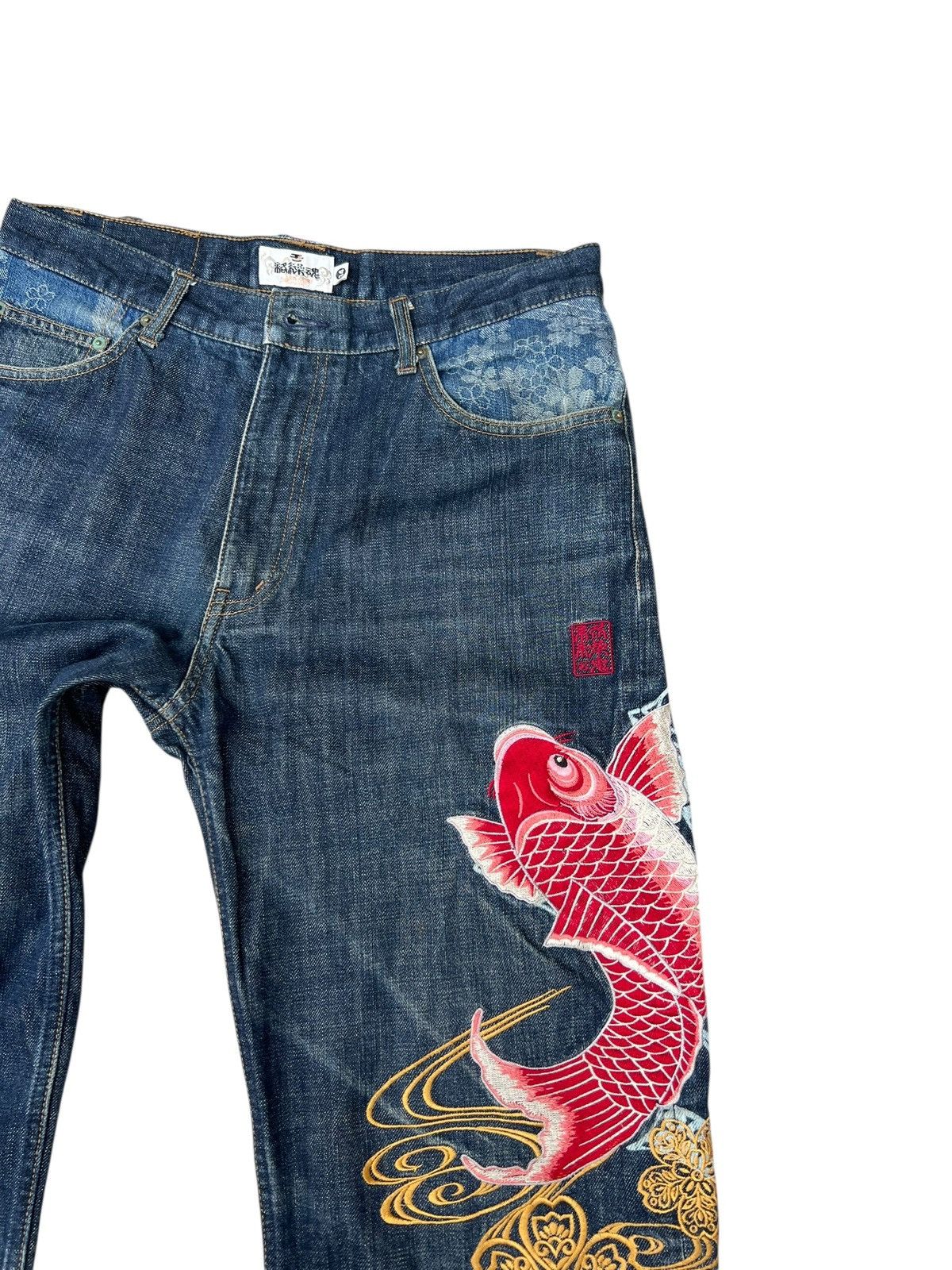 Karakuri Tamashii Karakuri Tamashi Embroidery Denim Multi Pocket Jeans Size US 34 / EU 50 - 11 Thumbnail