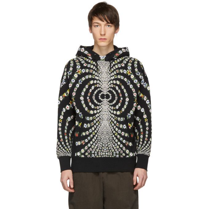 Givenchy Black Mirrored Daisy Print Hoodie Size US XXL / EU 58 / 5 - 2 Thumbnail
