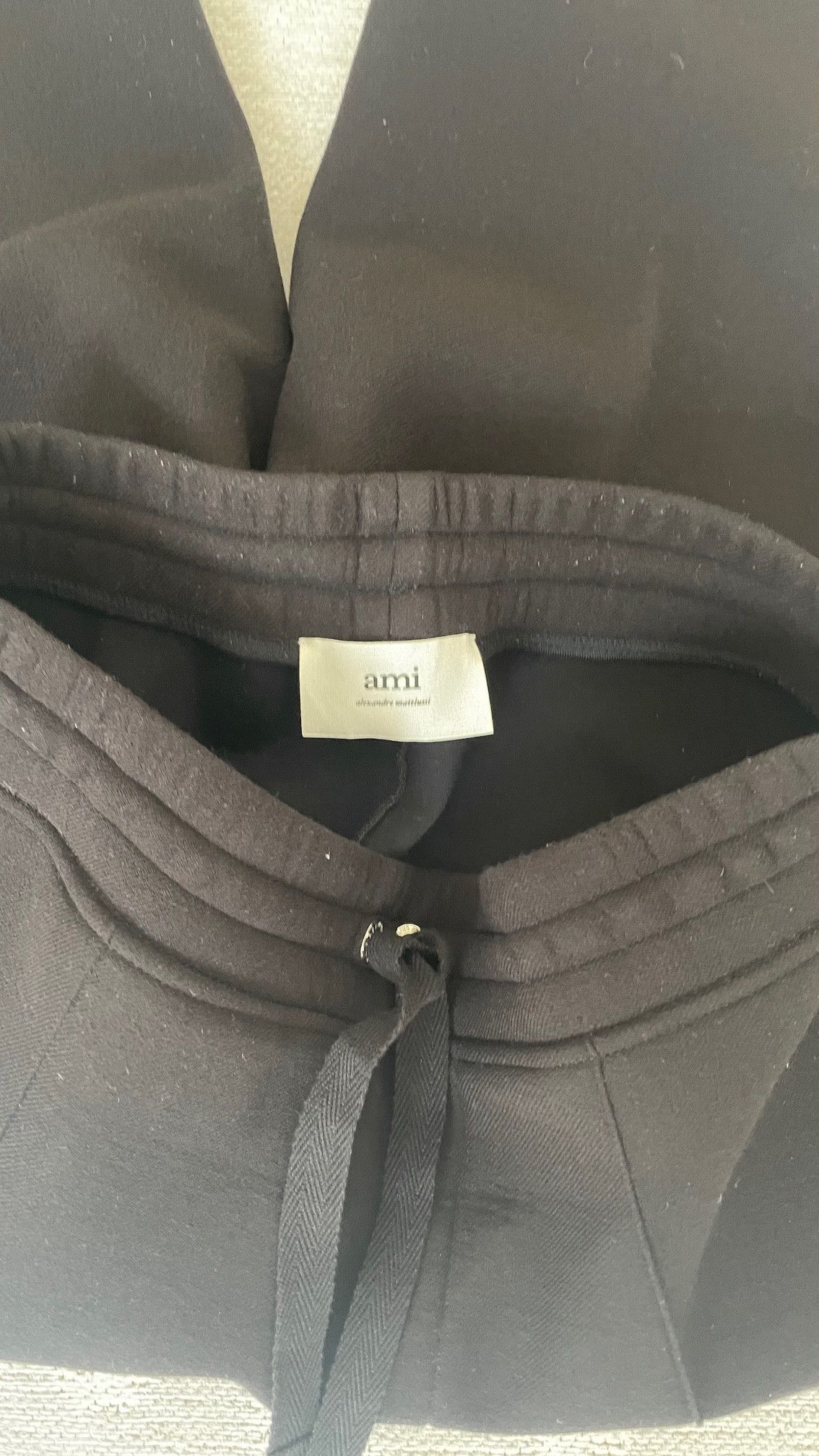AMI AMI Paris black wool wide leg sweatpants S pants US30 Size US 30 / EU 46 - 5 Thumbnail
