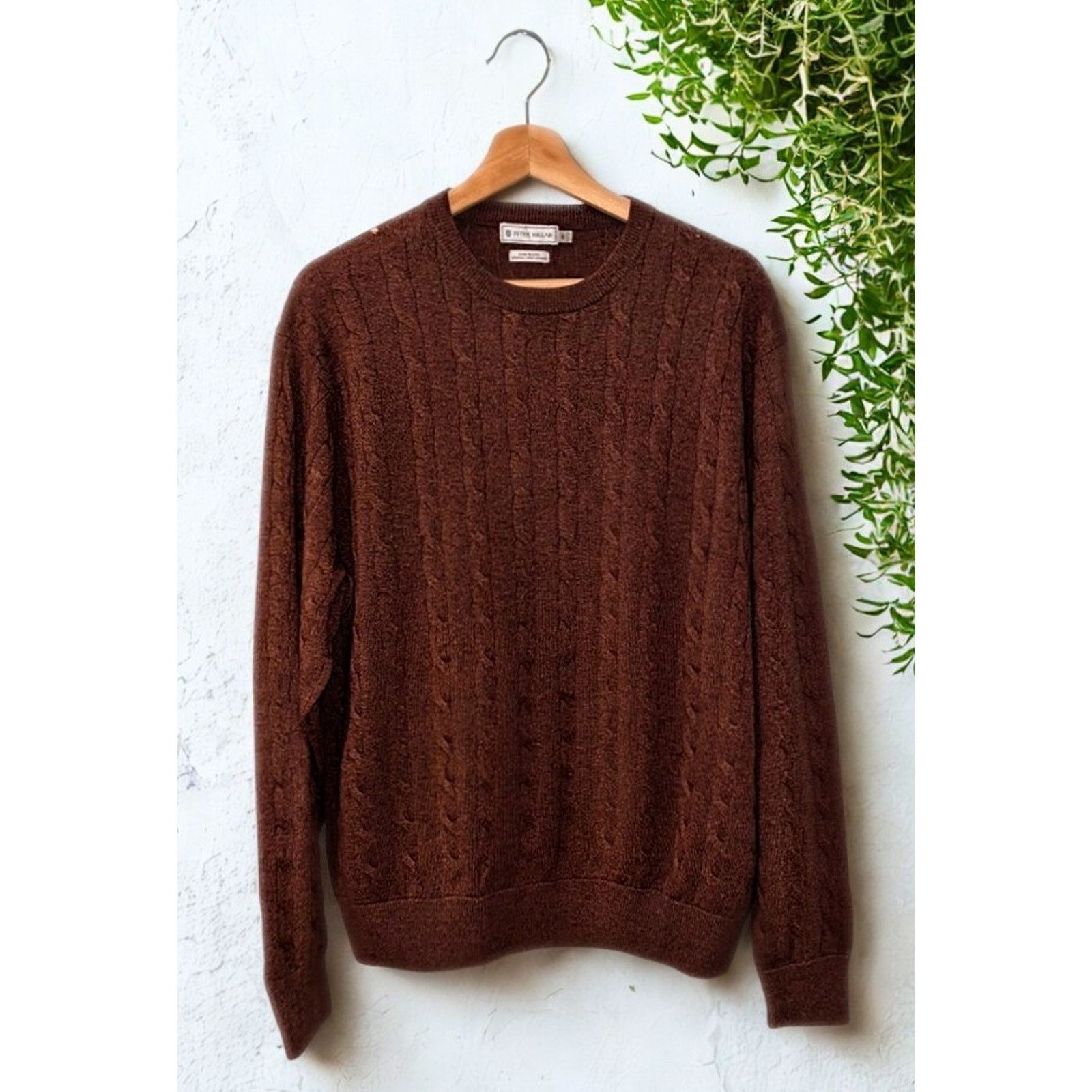 Peter Millar Peter Millar Brown Red Cable Knit Sweater M Luxe Blend Flaw Size US M / EU 48-50 / 2 - 1 Thumbnail