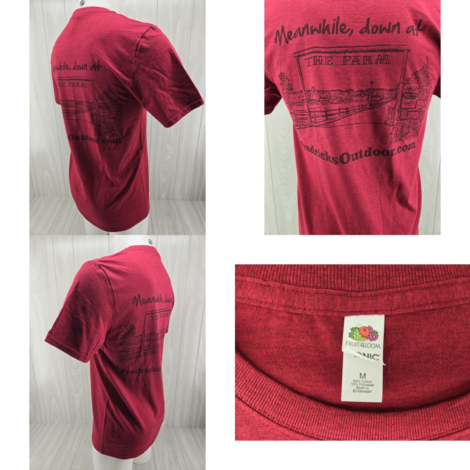 Fruit Of The Loom Fruit of the Loom Fredricks Outdoor Alabama Red Men's Shirt Size Medium T-Shirt Short Sleeve Regular Red, Outdoor, Men's Shirt, M Size US M / EU 48-50 / 2 - 8 Thumbnail