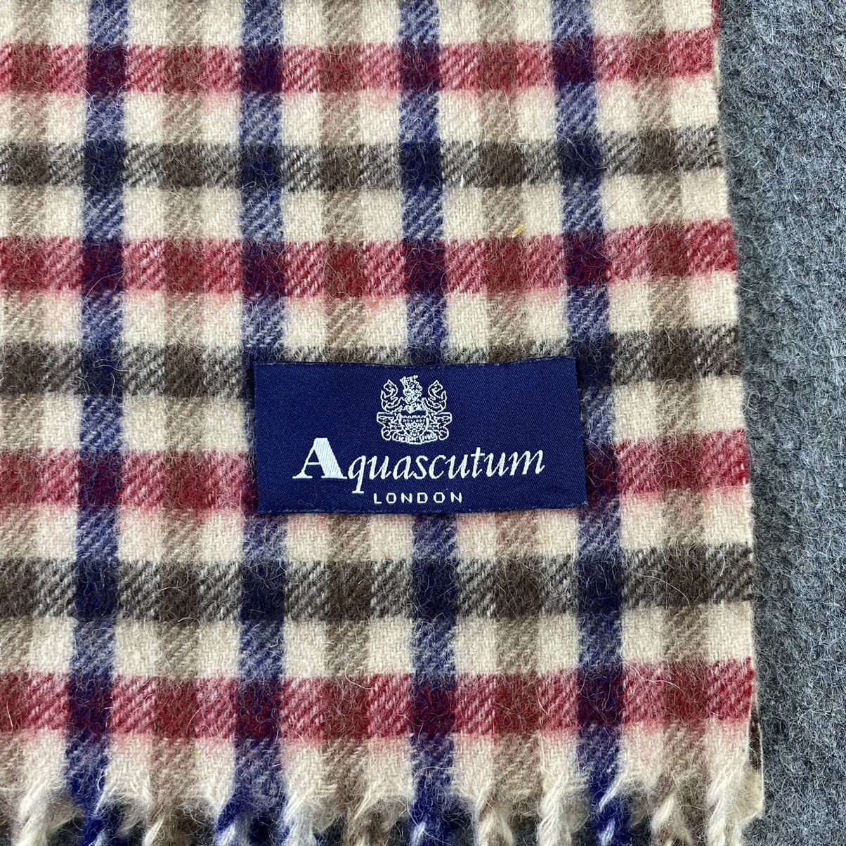 Aquascutum × Vintage Aquasqutum Scarf / Muffler / Neckwear-T1494 Size ONE SIZE - 5 Thumbnail