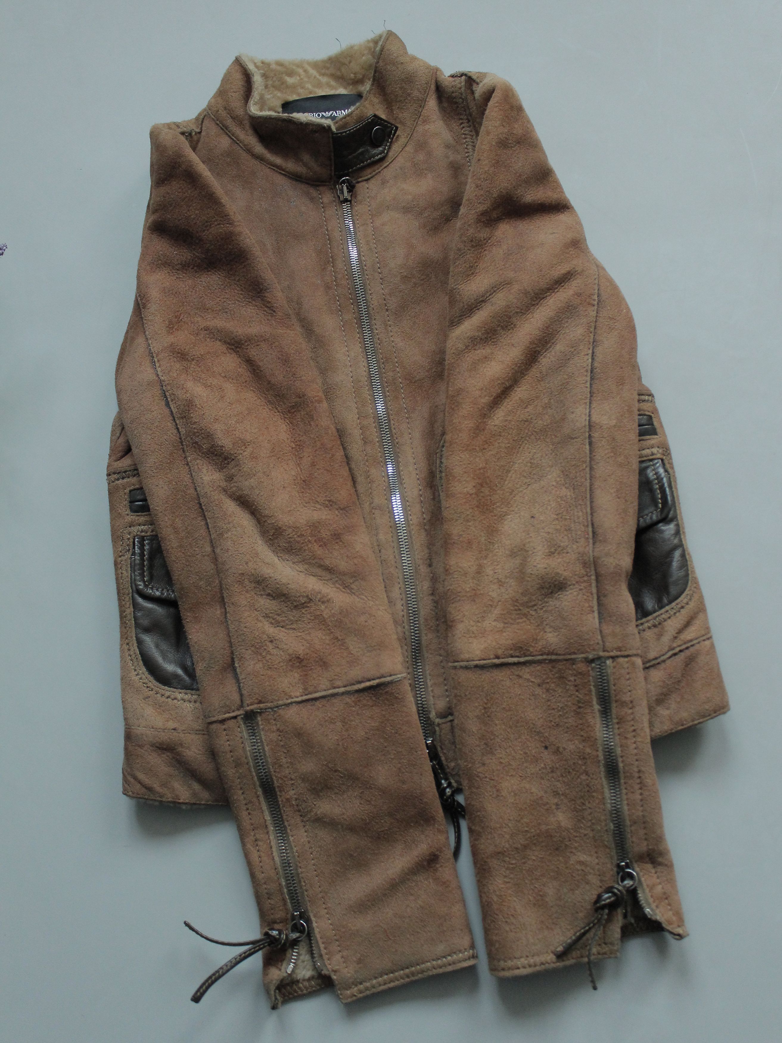 Emporio Armani Emporio Armani Womens Leather Painted Jacket Size M / US 6-8 / IT 42-44 - 5 Thumbnail