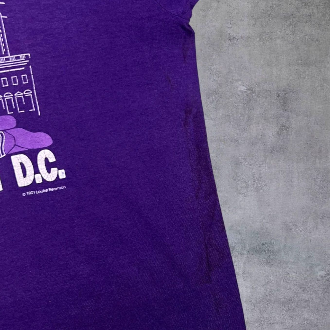 Vintage VINTAGE Screen Stars Washington D.C. T-Shirt Mens XL Purple 1991 Tourist Souvenir Single Stitch Wool? Size US XL / EU 56 / 4 - 8 Thumbnail