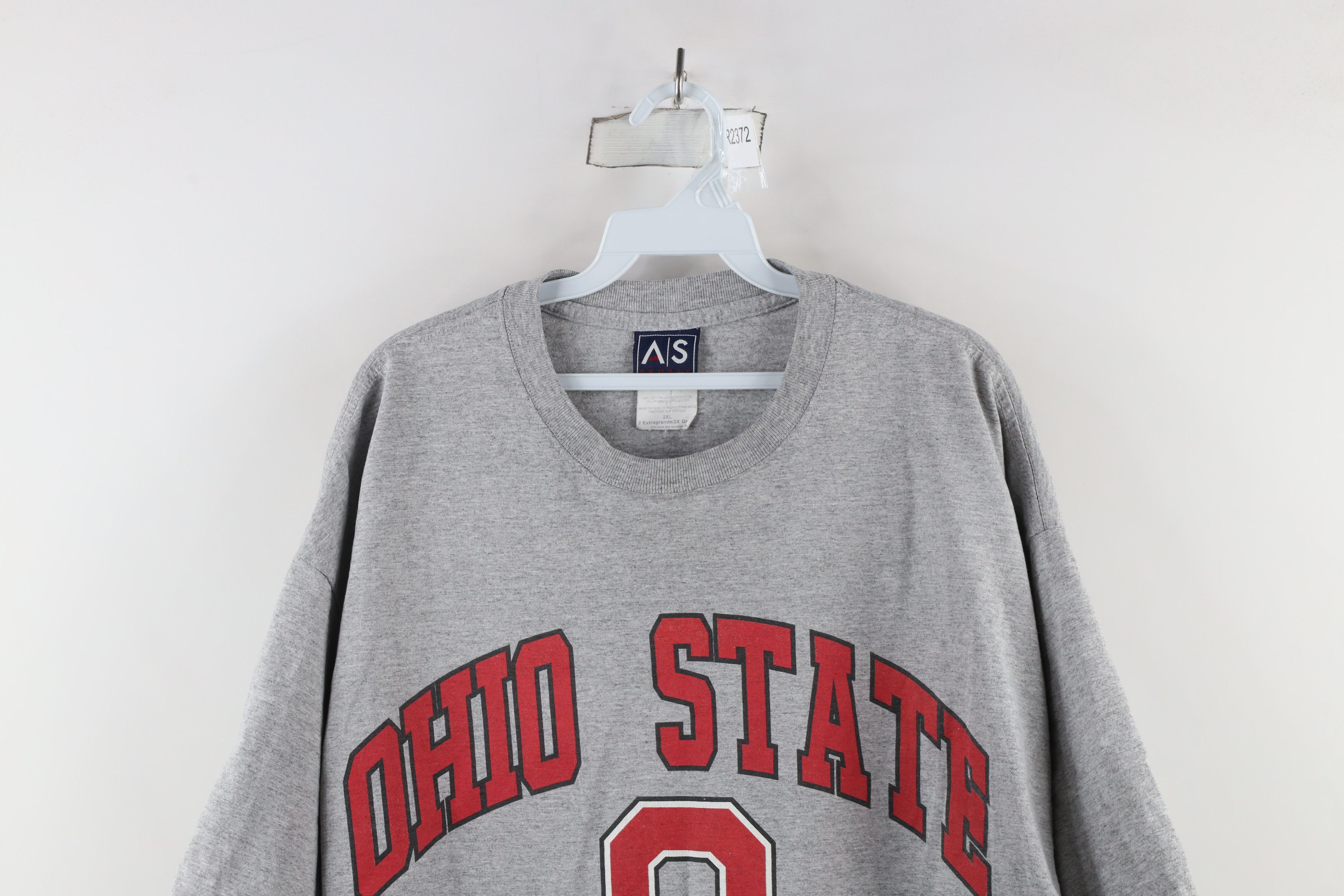 Vintage Vintage Spell Out Ohio State University T-Shirt Heather Gray Size US XXL / EU 58 / 5 - 2 Thumbnail