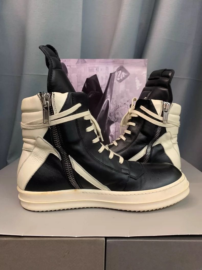 Rick Owens Rick Owens Black and white cowhide leather shoe Size US 8.5 / EU 41-42 - 5 Thumbnail