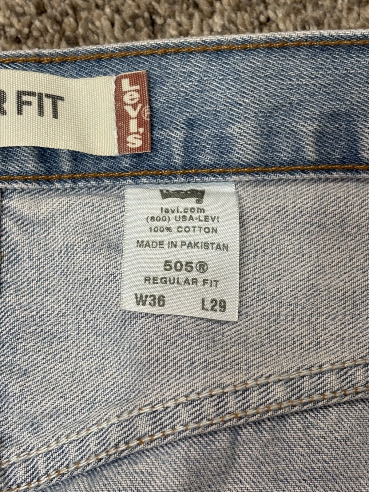 Levi's Vintage Levis 505 Jeans 36x29 Y2K Deadstock Regular Straight Size US 36 / EU 52 - 9 Thumbnail