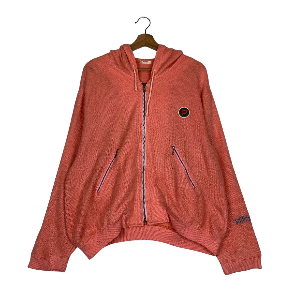 PERSON'S PERSON’S Small P Logo Zipper Hoodies Sweatshirt #0876-C39 Size US L / EU 52-54 / 3 - 1 Thumbnail
