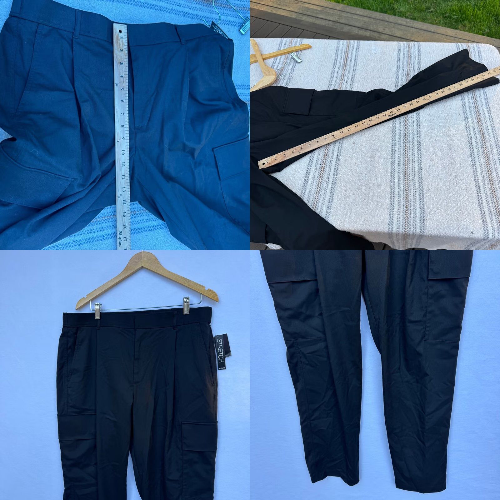 Alfani Alfani Mens Black Stretch Cargo Pants 36W 32L New Size US 36 / EU 52 - 8 Thumbnail