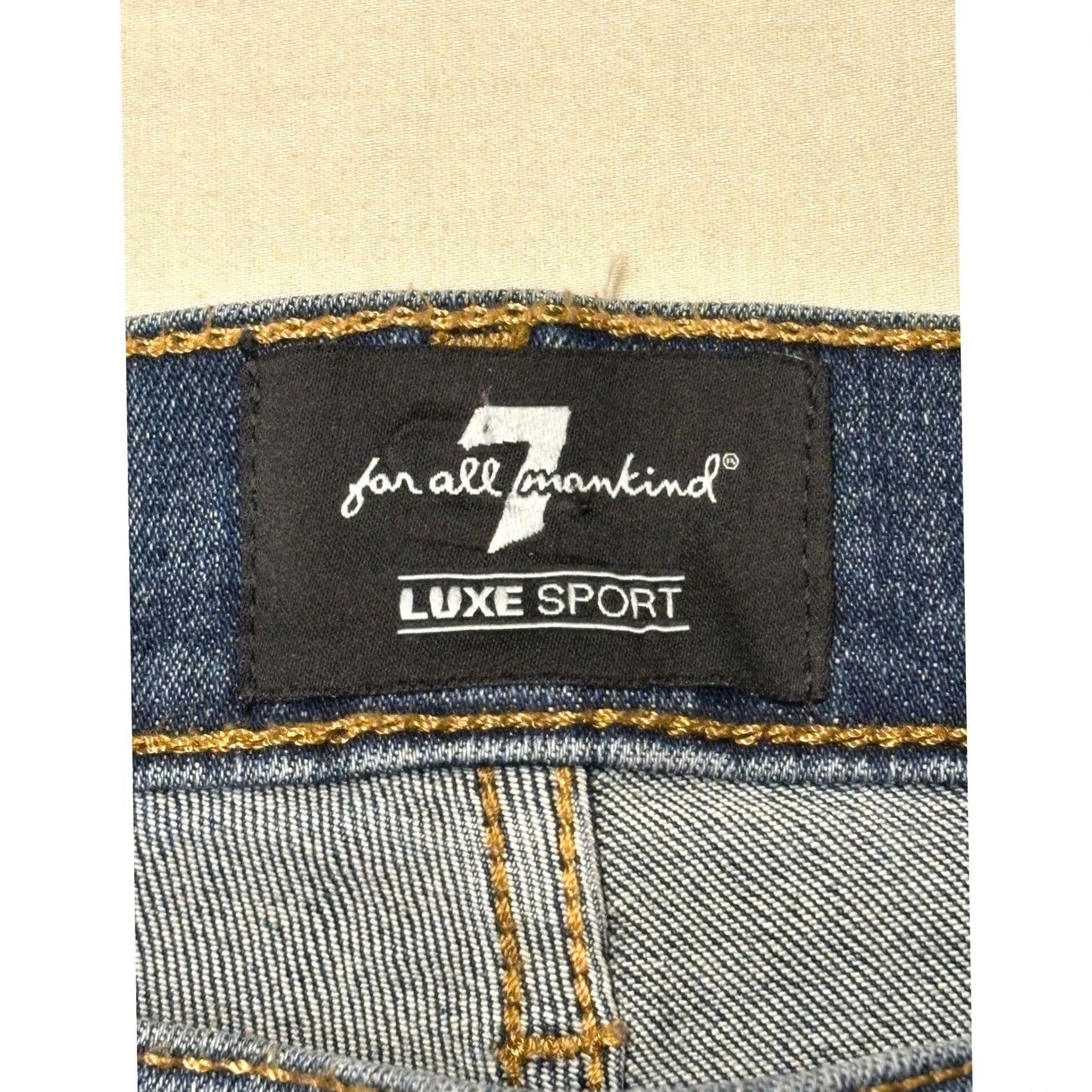 7 For All Mankind 7 For All Mankind Luxe Sport Jeans Straight Blue 36x29 Mens Regular Wide 5-Pocket Denim Cotton Blend Elastane Size US 36 / EU 52 - 3 Thumbnail