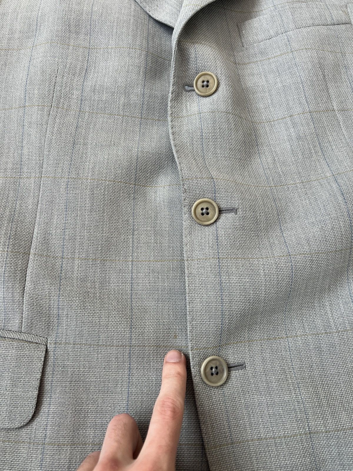 Lardini Vintage Lardini Check Wool Blazer Jacket 3-Button Size 54R - 5 Thumbnail