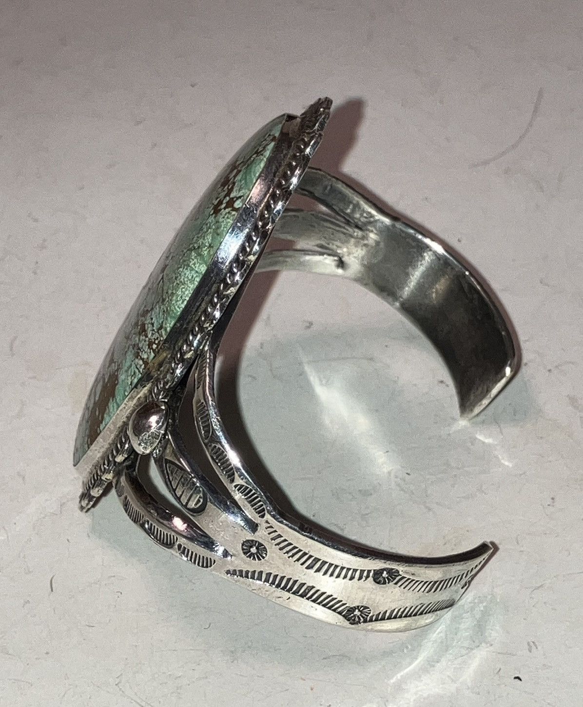 Other Navajo Cuff Bracelet with Large Number Eight Mine Turquoise Size ONE SIZE - 6 Thumbnail