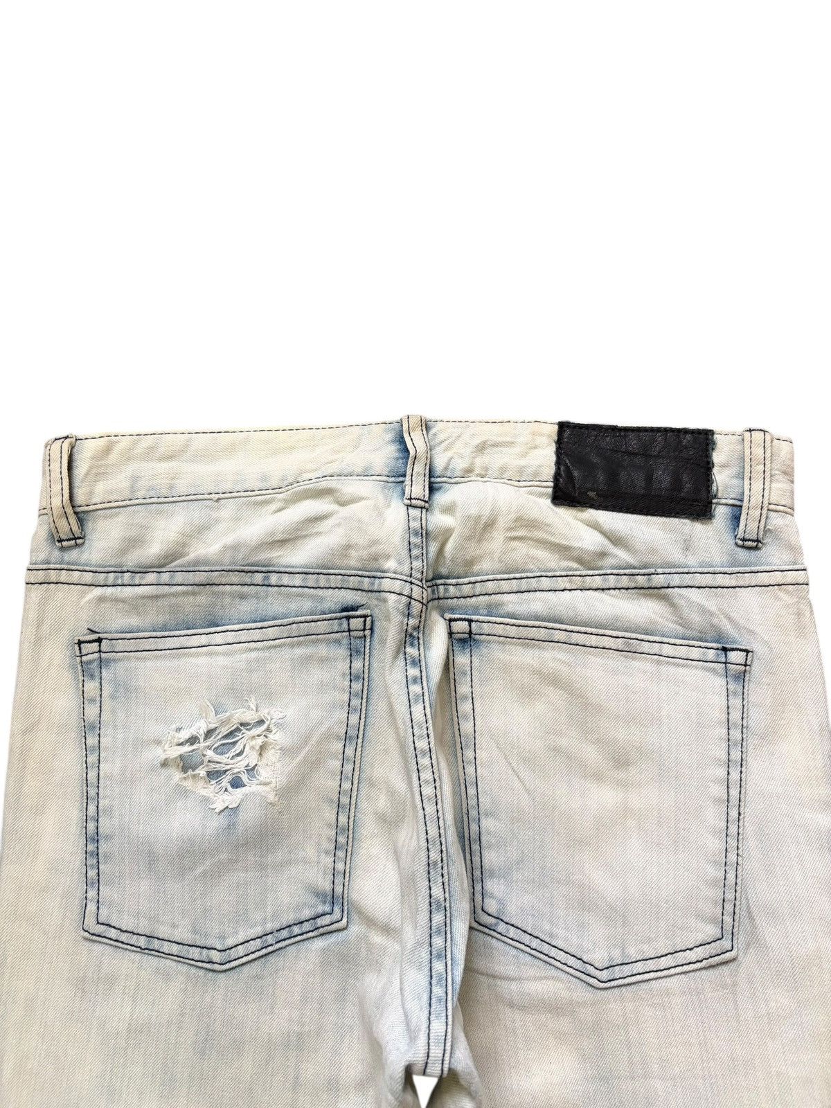 Ksubi Vintage Japanese Brand Studded Patch Distress Jeans Size 30" / US 8 / IT 44 - 4 Thumbnail