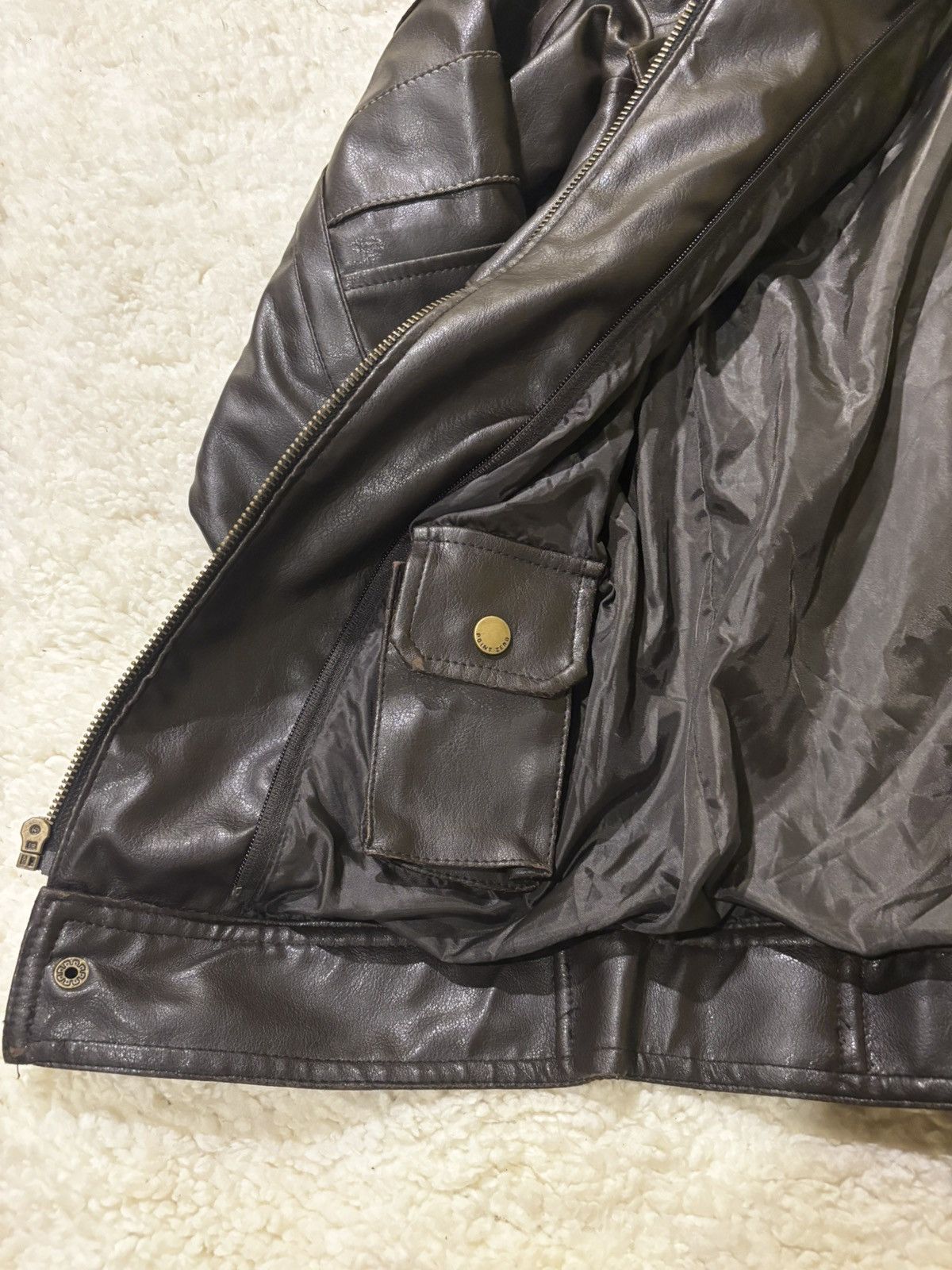 Point Zero Dark brown faux jacket0516 Size US S / EU 44-46 / 1 - 8 Thumbnail