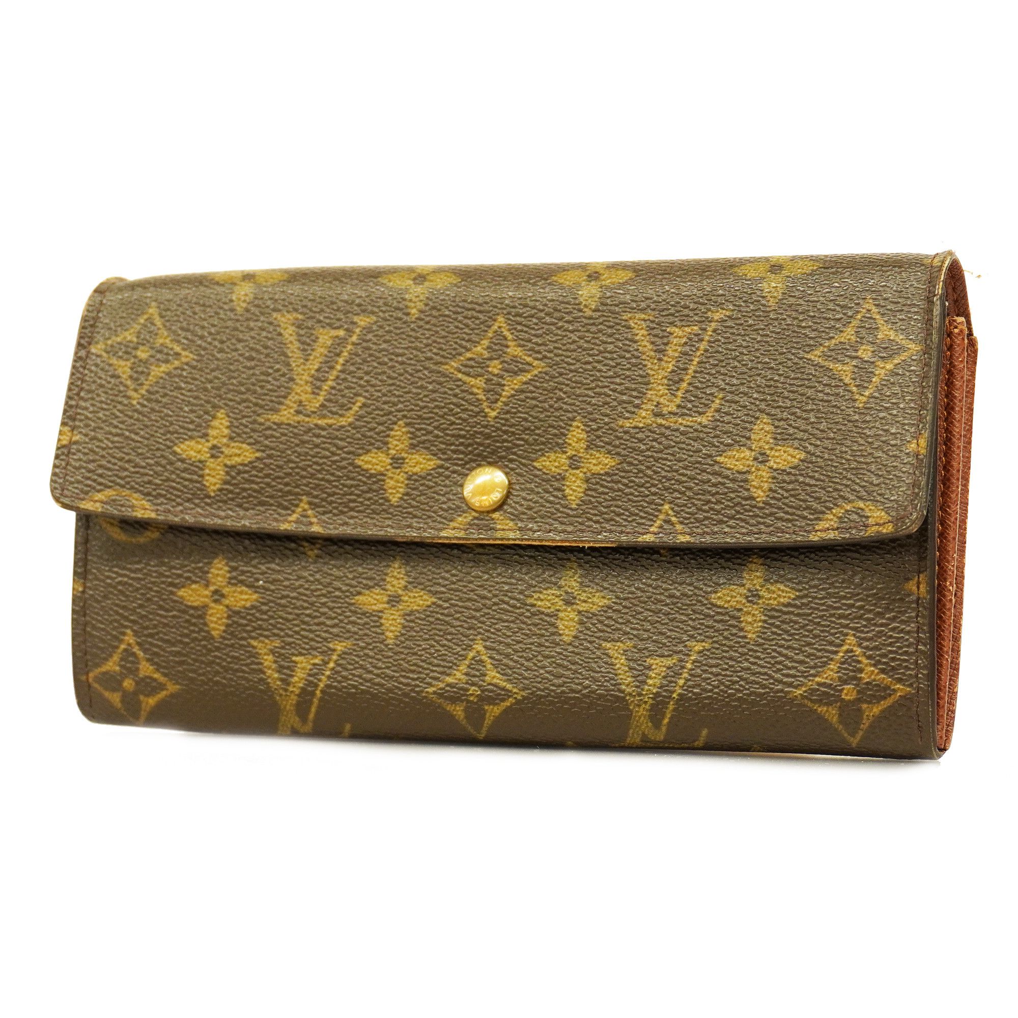 Louis Vuitton Monogram Portomone Bier Cult Credit Bifold Wallet