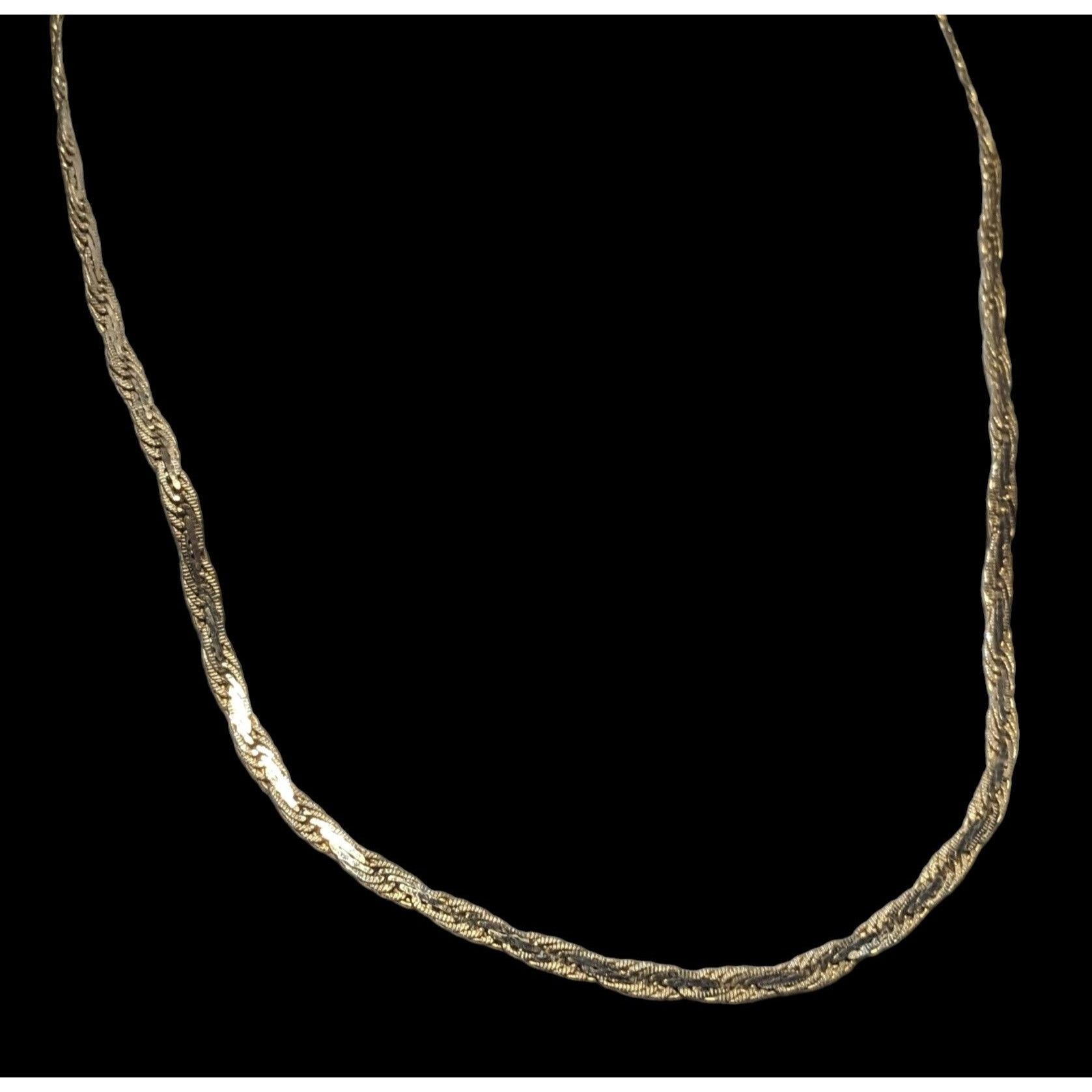 Other Gold Flattened Twisted Rope Chain Necklace Size ONE SIZE - 5 Thumbnail