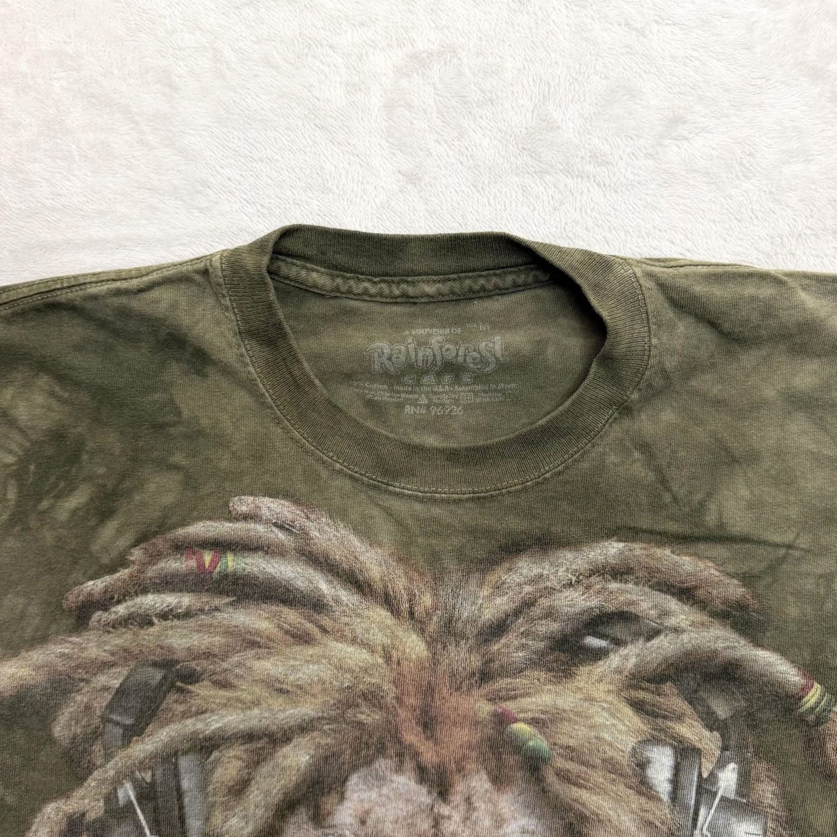 Vintage Rainforest Cafe Shirt Mens Medium Green Tie Dye Lion Rasta Graphic Tee Size US M / EU 48-50 / 2 - 3 Thumbnail