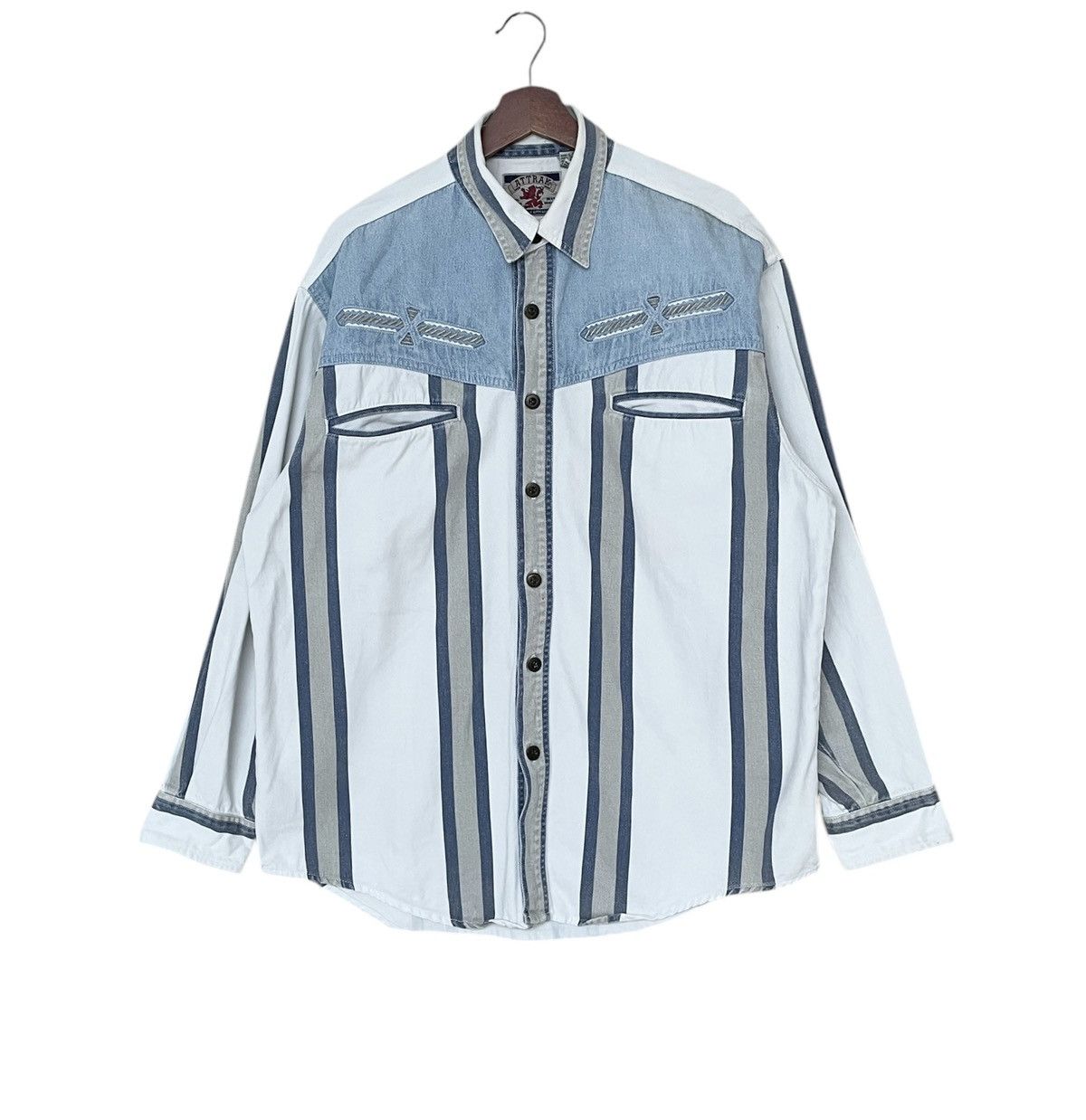 Vintage Vintage Brand Attrak Western Shirt 1990s Size US L / EU 52-54 / 3 - 1 Thumbnail