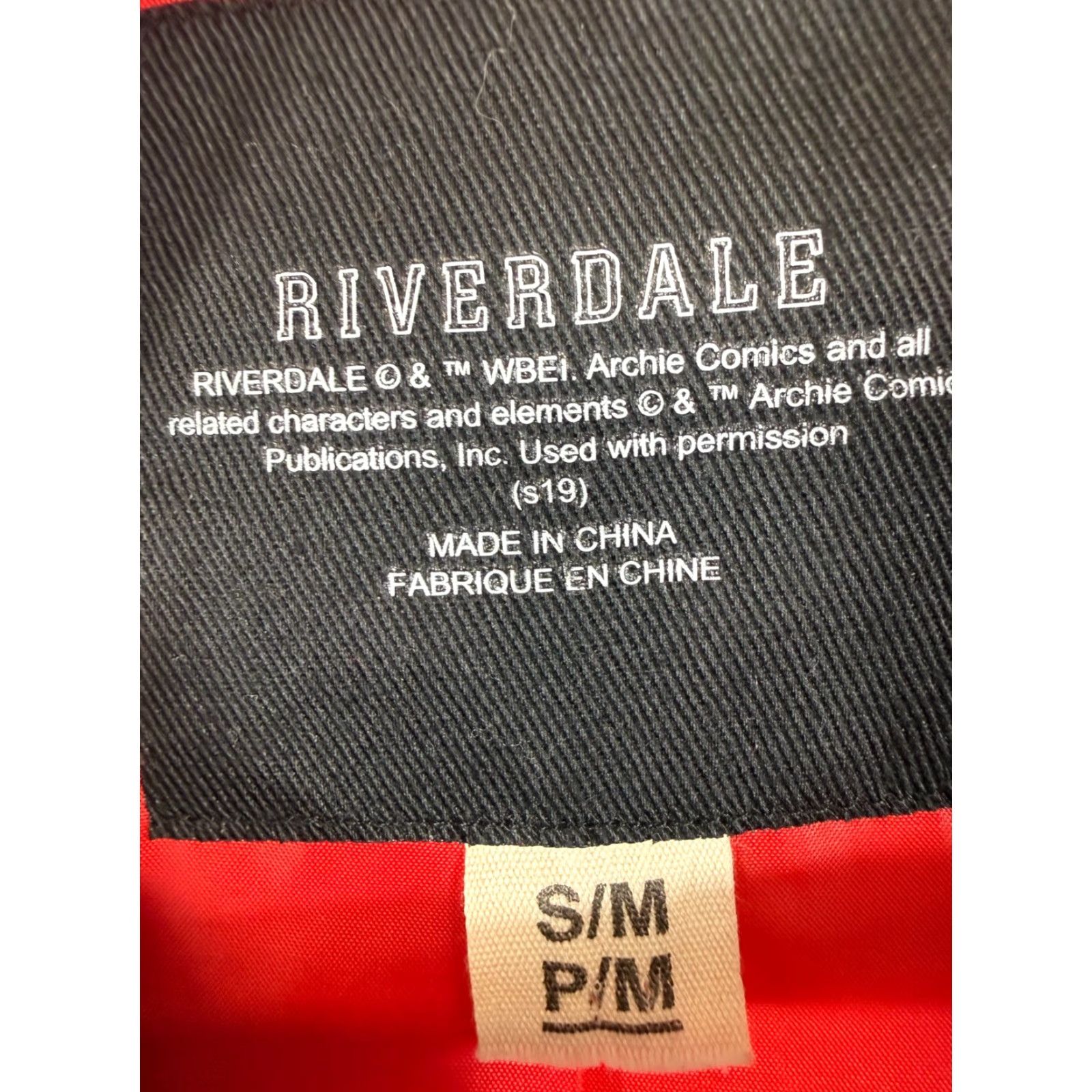 Vintage Riverdale Jacket Womens S Cheryl Blossom Faux Vegan Leather Southside Serpents Full Zip Long Sleeve Jacket Size S / US 4 / IT 40 - 6 Thumbnail