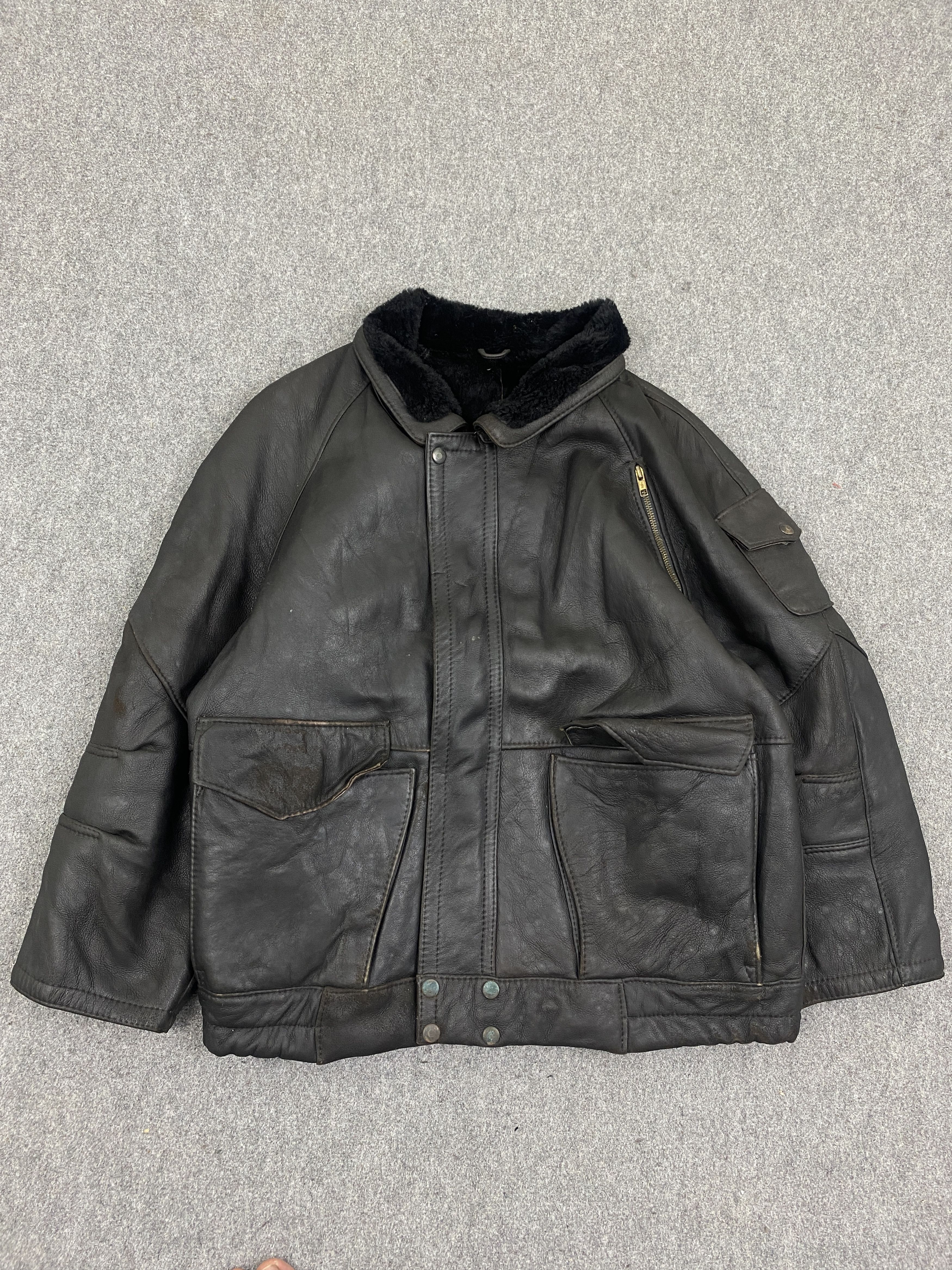Japanese Brand Vintage Made In Turkey Suede Leather Sherpa Fur Jacket J1992 Size US XL / EU 56 / 4 - 1 Thumbnail
