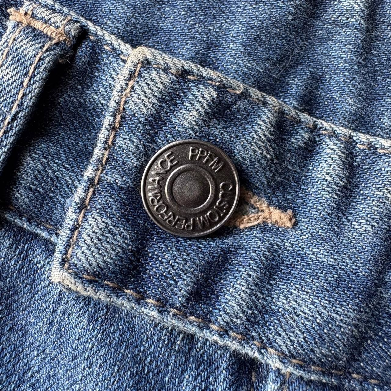 PPFM PPFM Biker Multipocket Zipper Stud Blue Jeans Pants Size US 31 - 7 Thumbnail