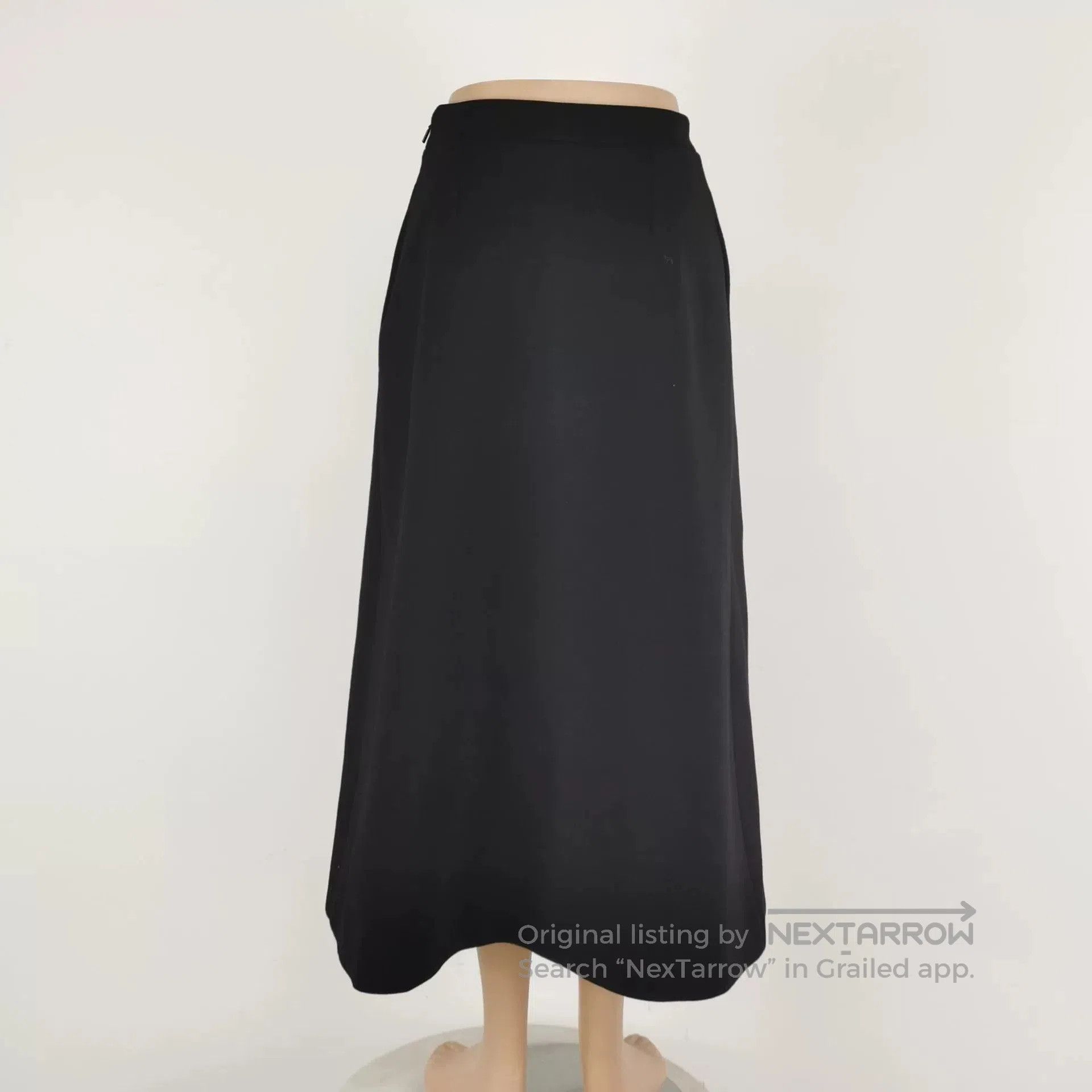 Saint Laurent Paris Saint Laurent Black Wool Long Skirt. Size 37" - 3 Thumbnail