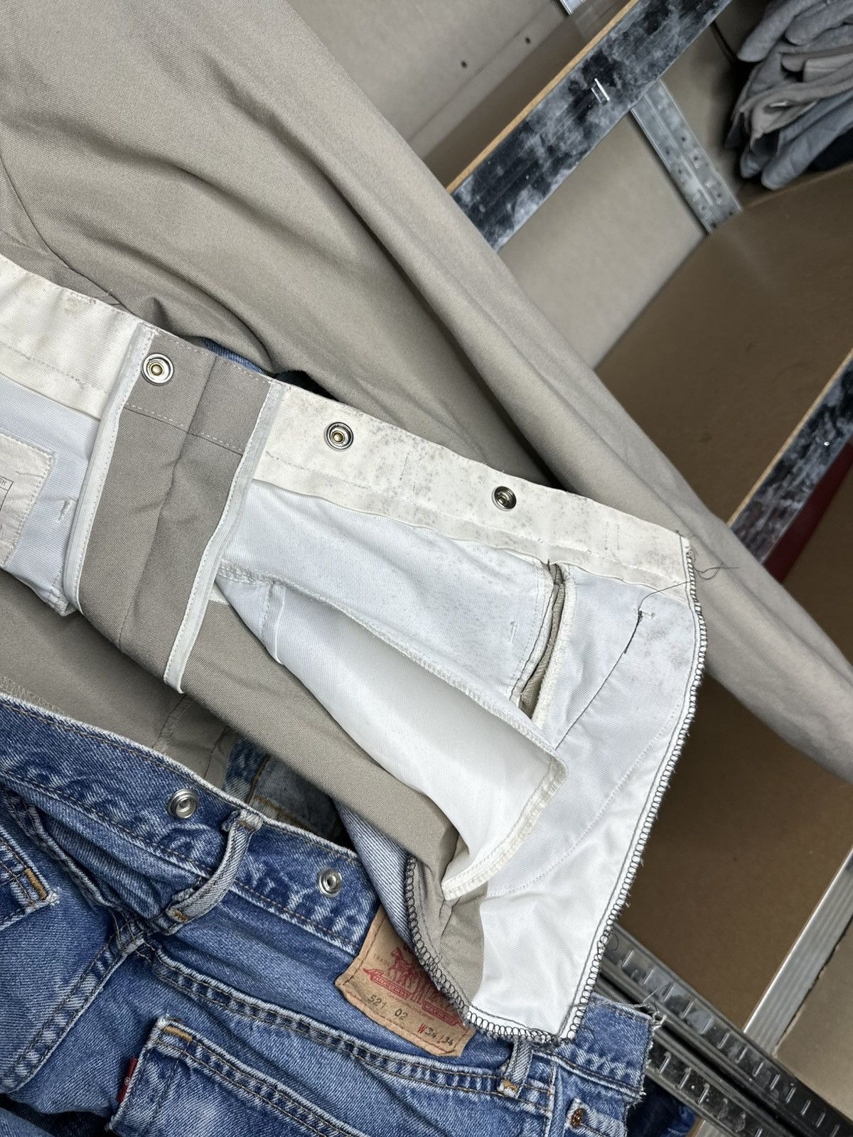 Levi's 1:1 Custom Levi's Denim Military Pants Patchwork Jacket Size US L / EU 52-54 / 3 - 11 Thumbnail