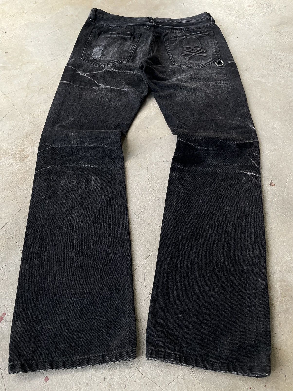 Le Grande Bleu (L.G.B.) IN THE ATTIC ARCHIVE GOTHIC PUNK CROSS POEM BLACK DENIM JEAN Size US 32 / EU 48 - 20 Thumbnail