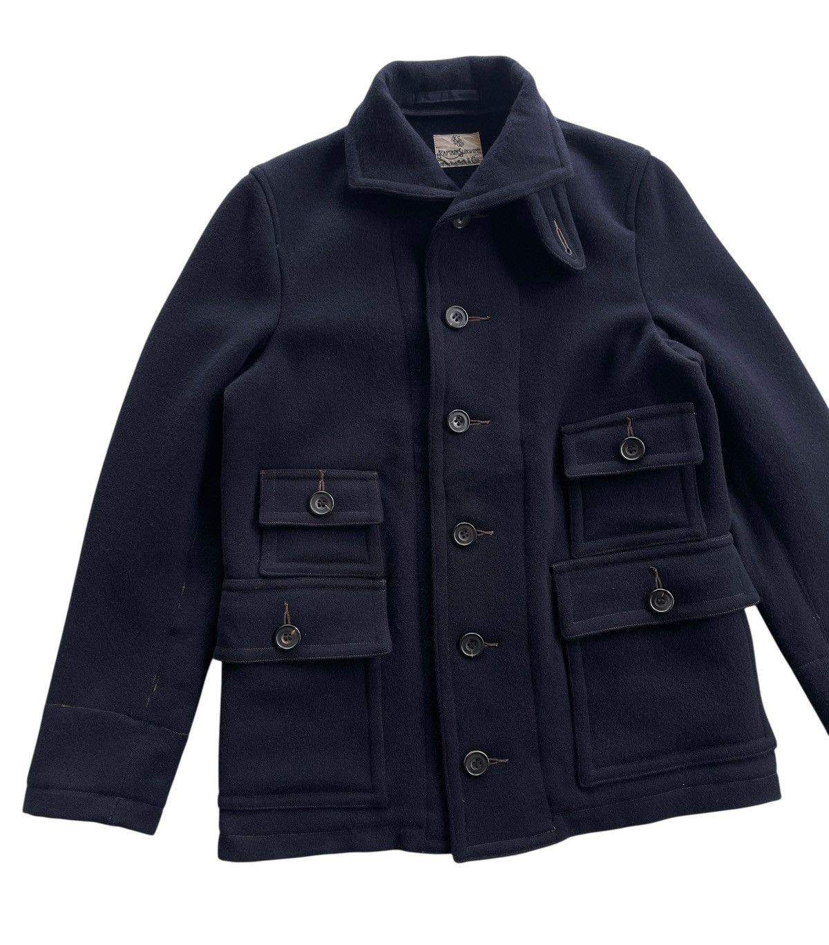 Kapital × Kaptain Sunshine Kaptain Sunshine Navy Submarine Melton Jacket Size US S / EU 44-46 / 1 - 6 Thumbnail