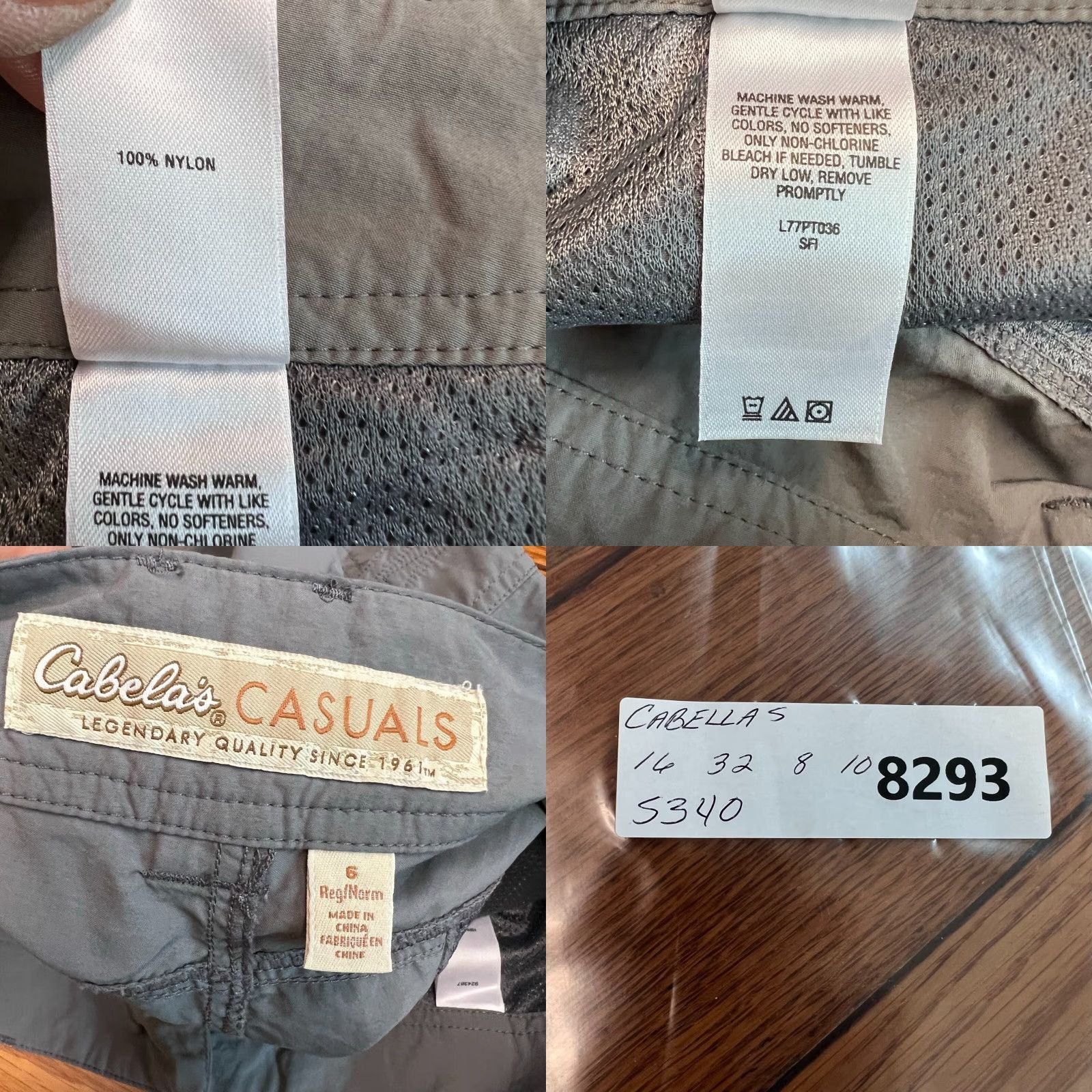 Vintage Cabela's Rain Pants Army Gray Nylon Lightweight Activewear 32x32 Small Adult Pants Mens Size US 32 / EU 48 - 8 Thumbnail