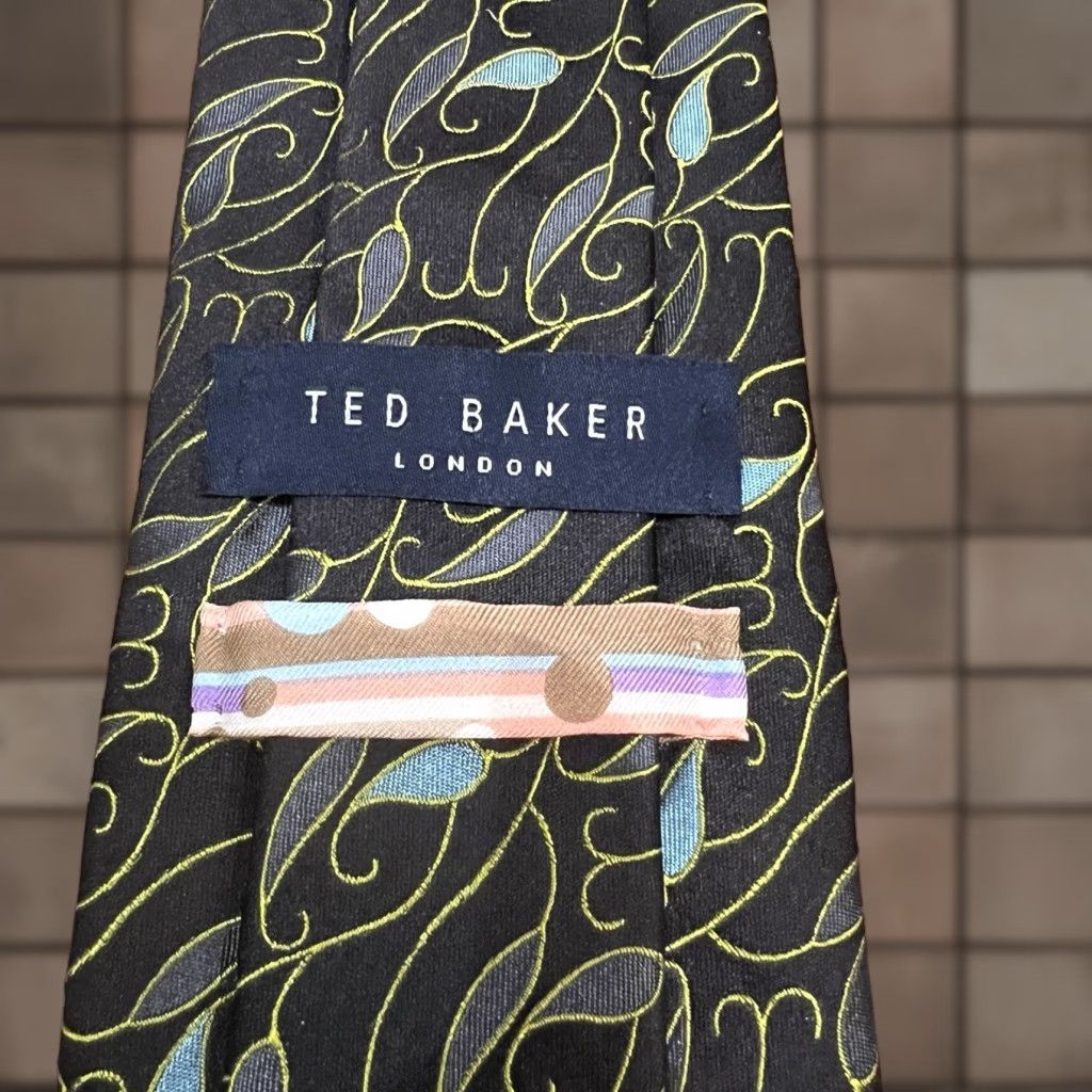 Ted Baker Ted Baker Tie Men 57-60 Classic Multicolor Blue Paisley Silk Designer Mens Size ONE SIZE - 1 Thumbnail