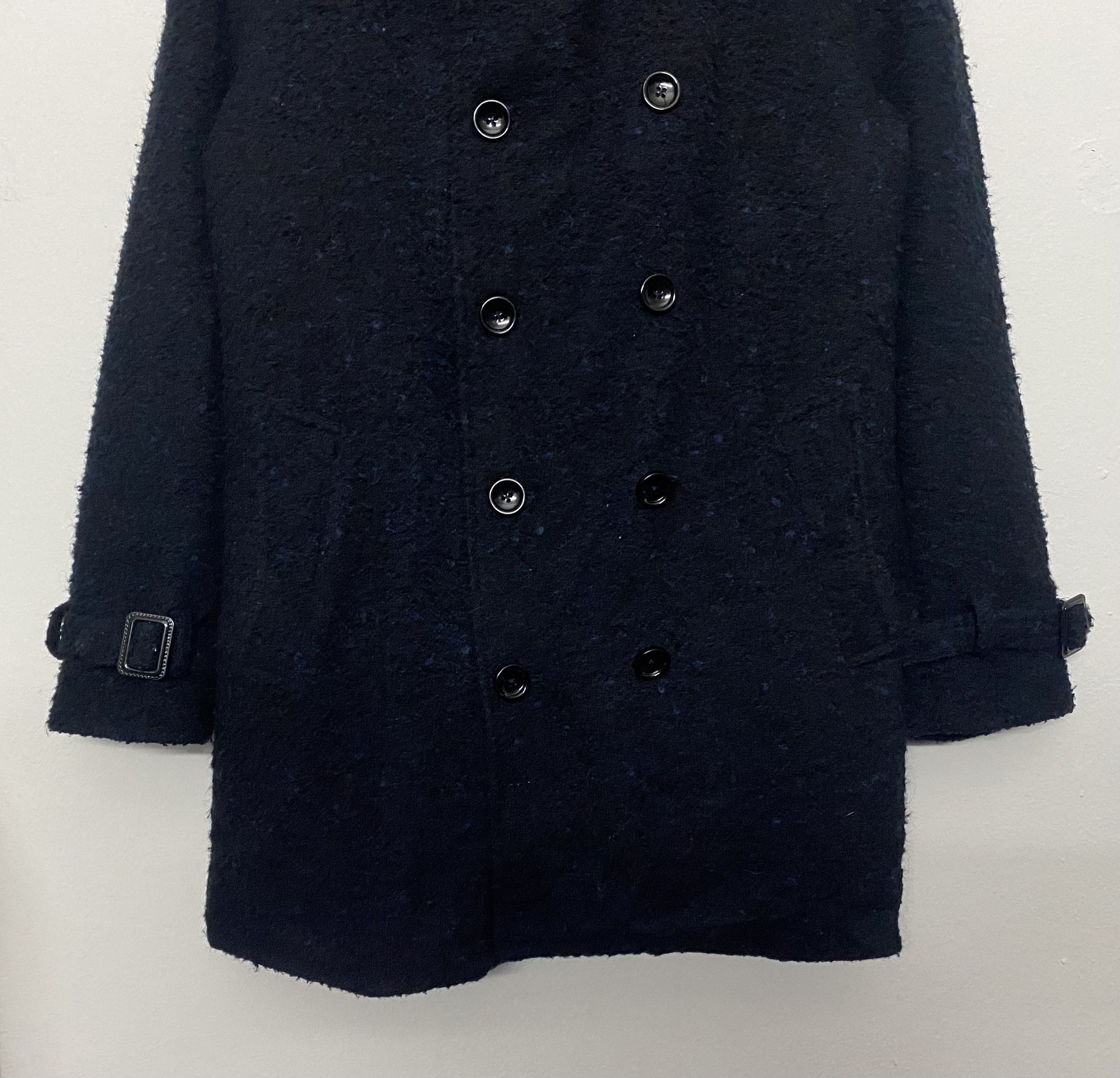 semanticdesign Semantic Design Shaggy Wool Texture Trench Coat / Overcoat Size US L / EU 52-54 / 3 - 5 Thumbnail