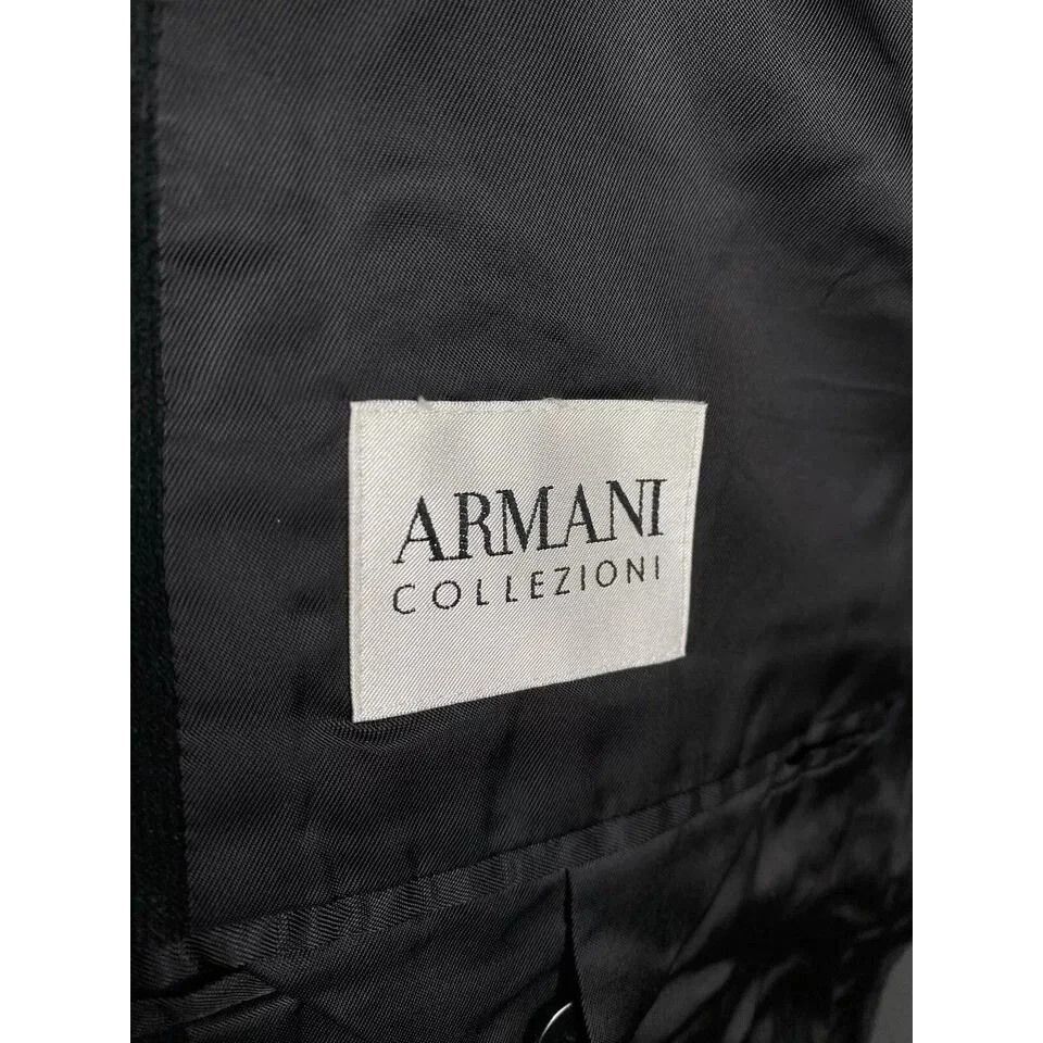 Armani Collezioni Armani Collezioni Men's Black Over Coat Size 54 R Size US L / EU 52-54 / 3 - 10 Thumbnail