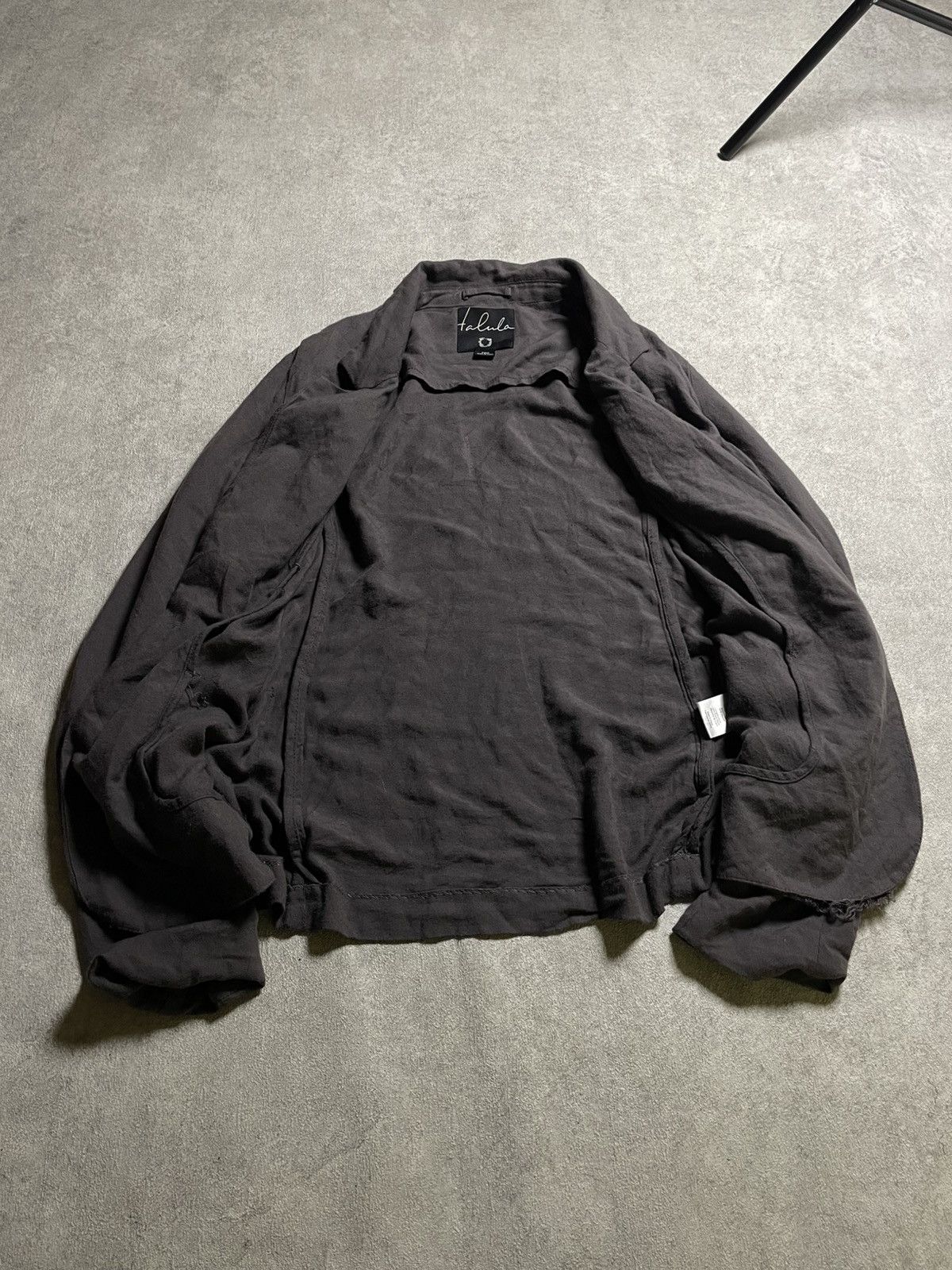 14th Addiction 14th Addiction Black Linen Blazer — Raw Edge Cut Size US M / EU 48-50 / 2 - 5 Thumbnail