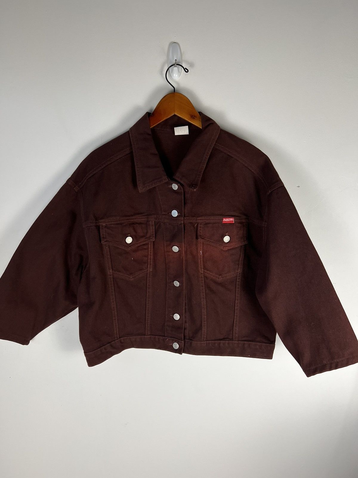 Parker Vintage Parkers Sunfaded Cropped Denim Jacket Size XXL / US 16-18 / IT 52-54 - 1 Thumbnail