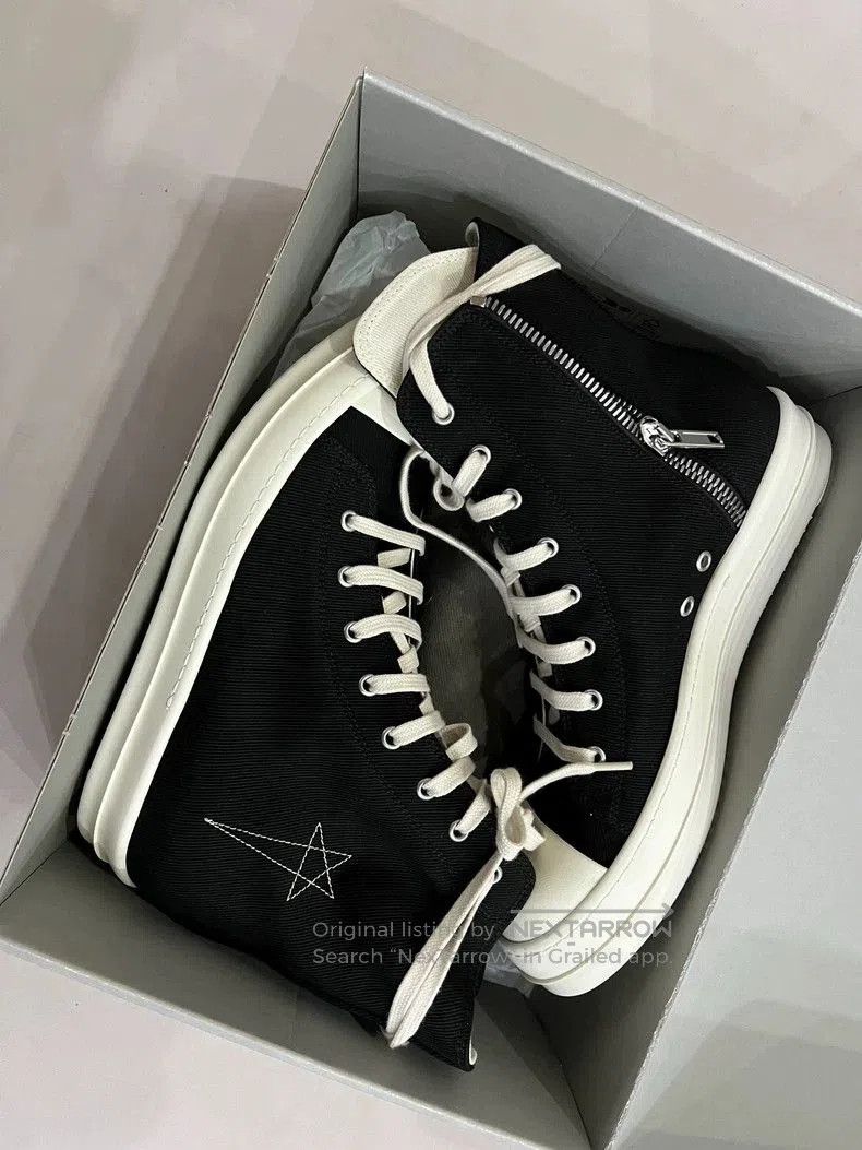 Rick Owens Rick Owens Embroidered Canvas High. Size US 8.5 / EU 41-42 - 1 Thumbnail