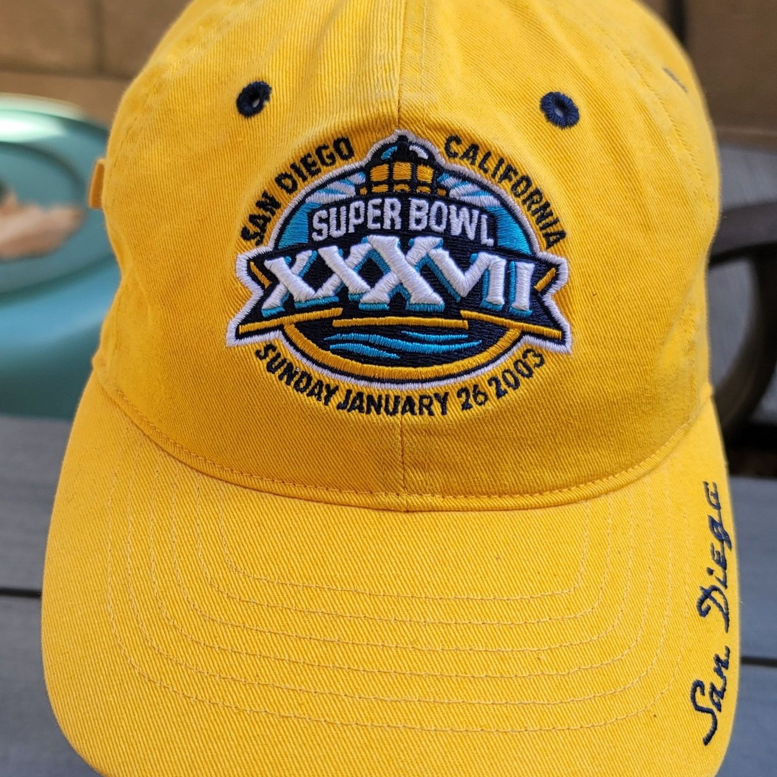 Reebok Vtg Reebok 2003 Super Bowl XXXVII San Diego California Hat Size ONE SIZE - 3 Thumbnail