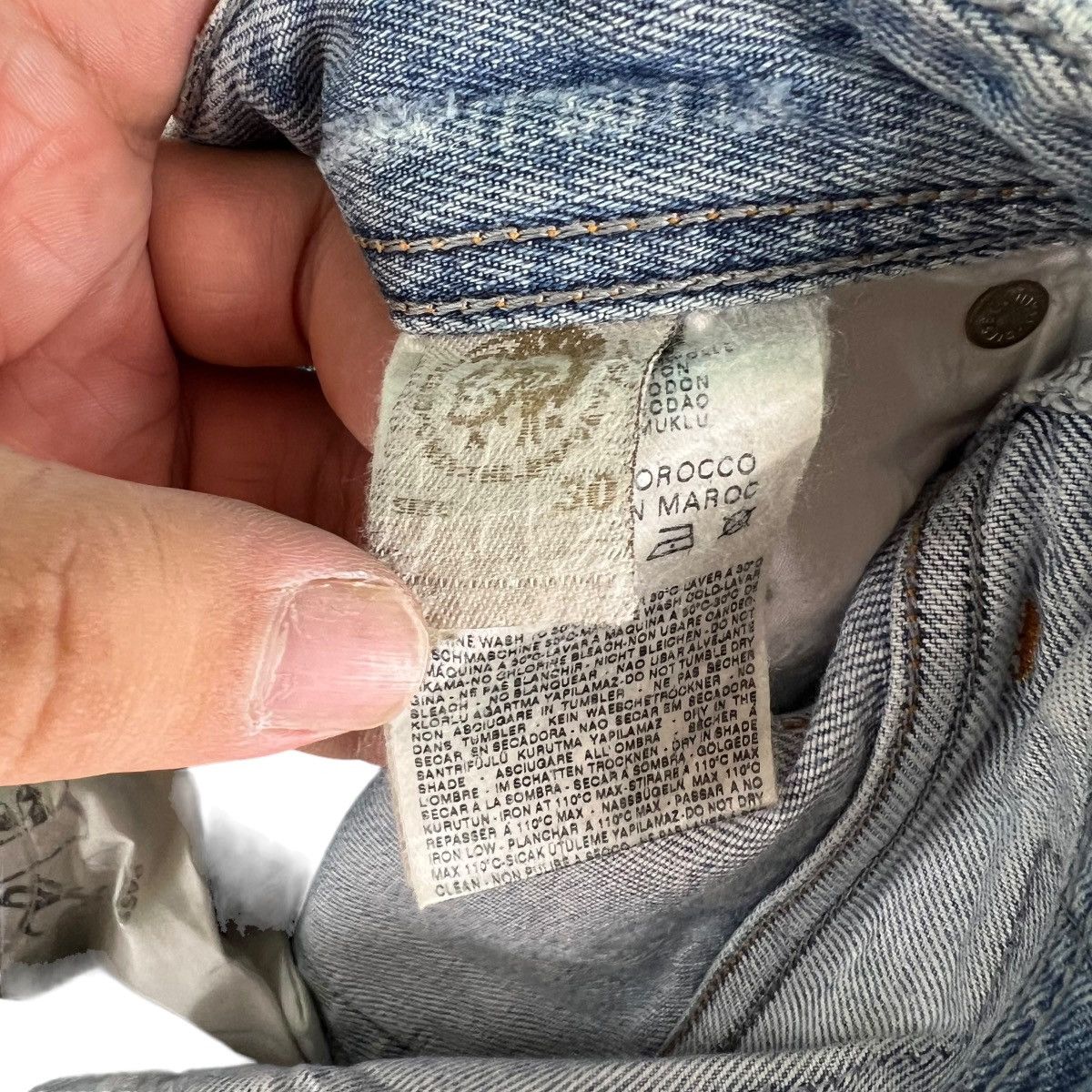 Diesel 🔥VINTAGE FLARE DENIM JEANS BOW CUT DIESEL INDUSTRY Size US 34 / EU 50 - 14 Thumbnail