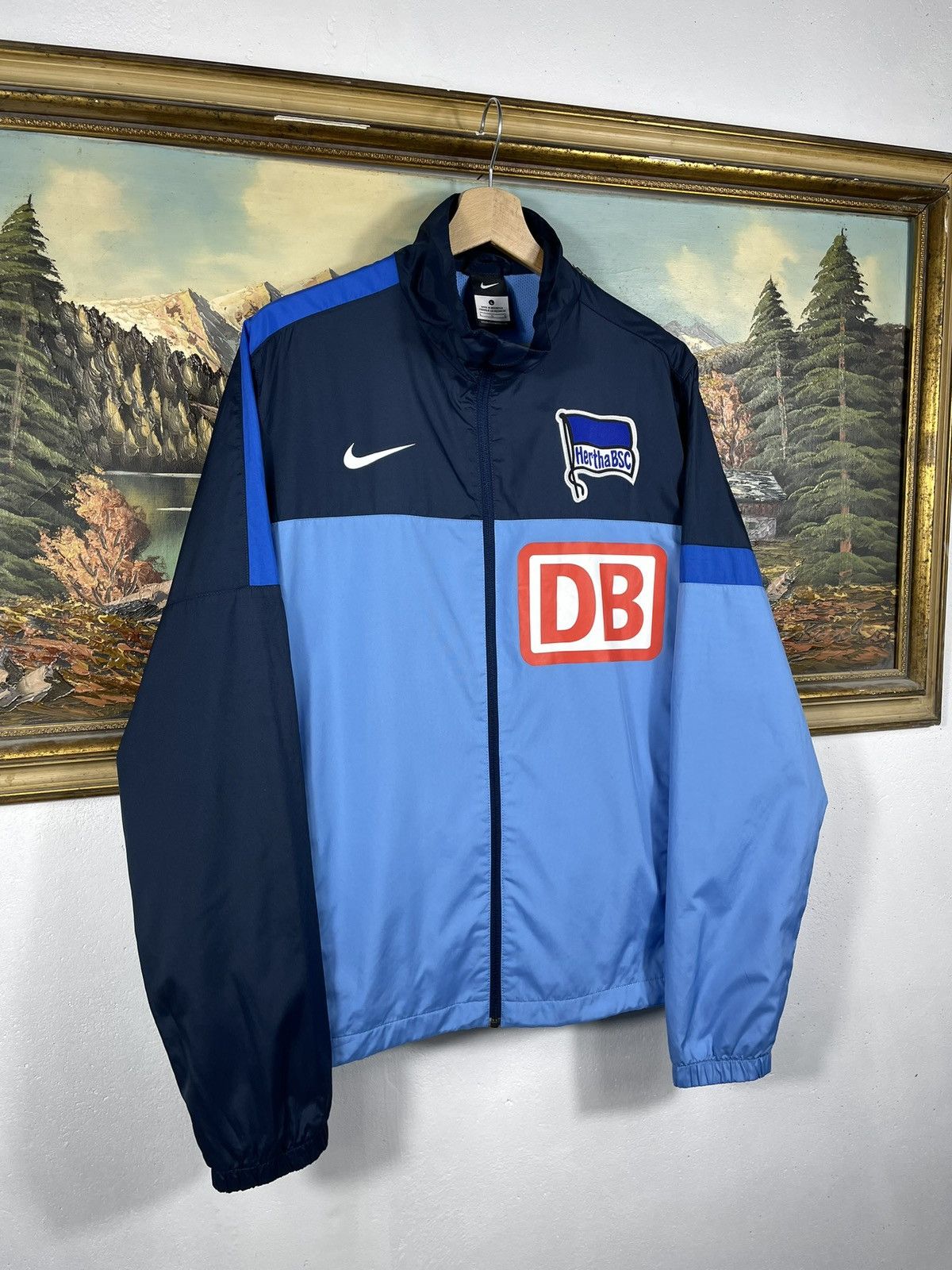 Nike × Vintage Hertha BSC Nike Jacket Soccer Jersey Bundesliga Vintage Y2k Size US L / EU 52-54 / 3 - 3 Thumbnail