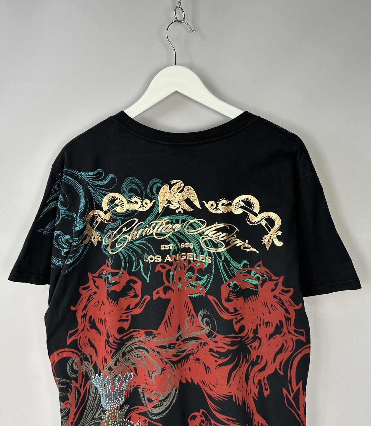 Ed Hardy Ed Hardy by Christian Audigier Lion Print T Shirt Size XL Size US XL / EU 56 / 4 - 9 Thumbnail