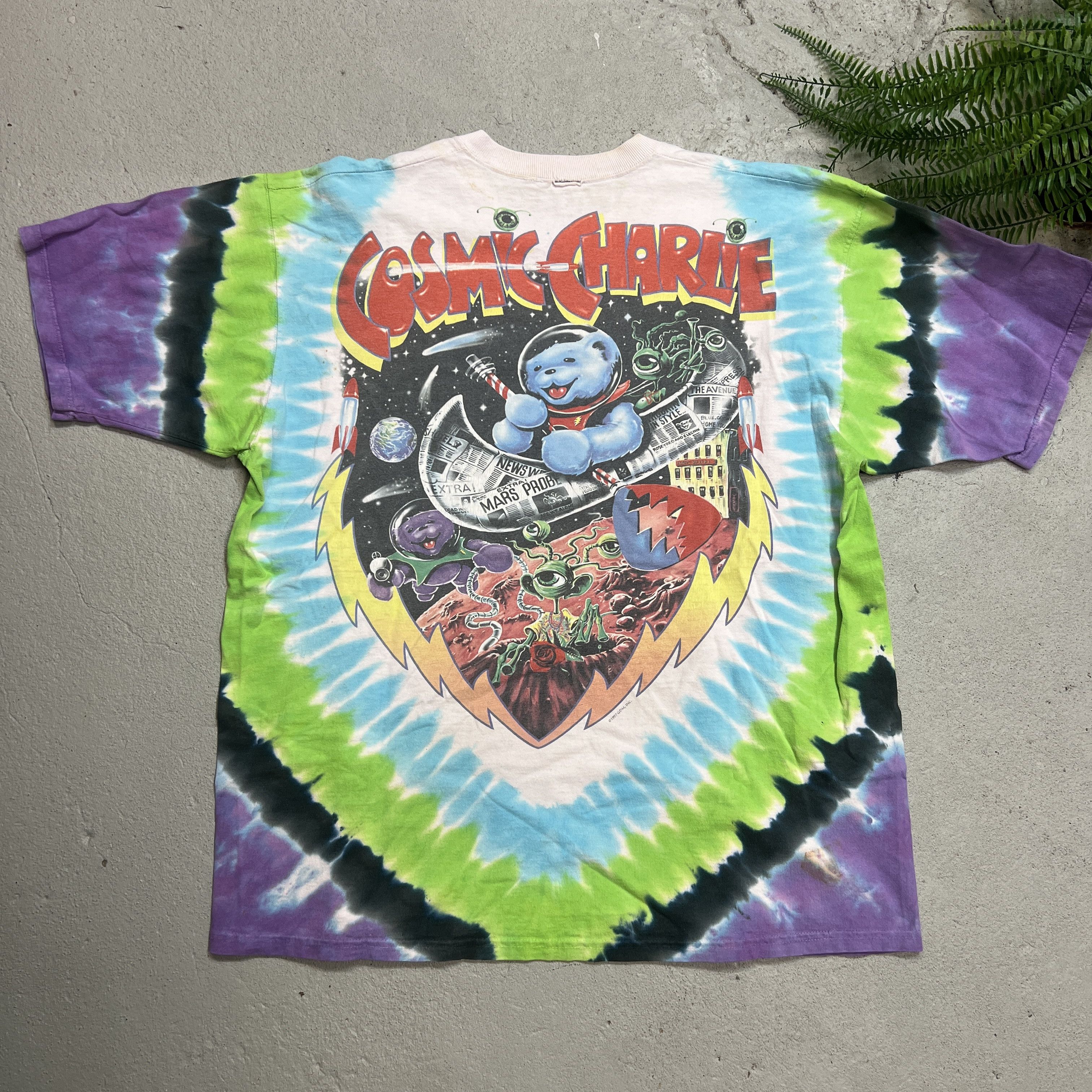 Grateful Dead × Vintage 1997 Grateful Dead Mars Rover Band Promo Tie Dye Tee Size US XL / EU 56 / 4 - 6 Thumbnail