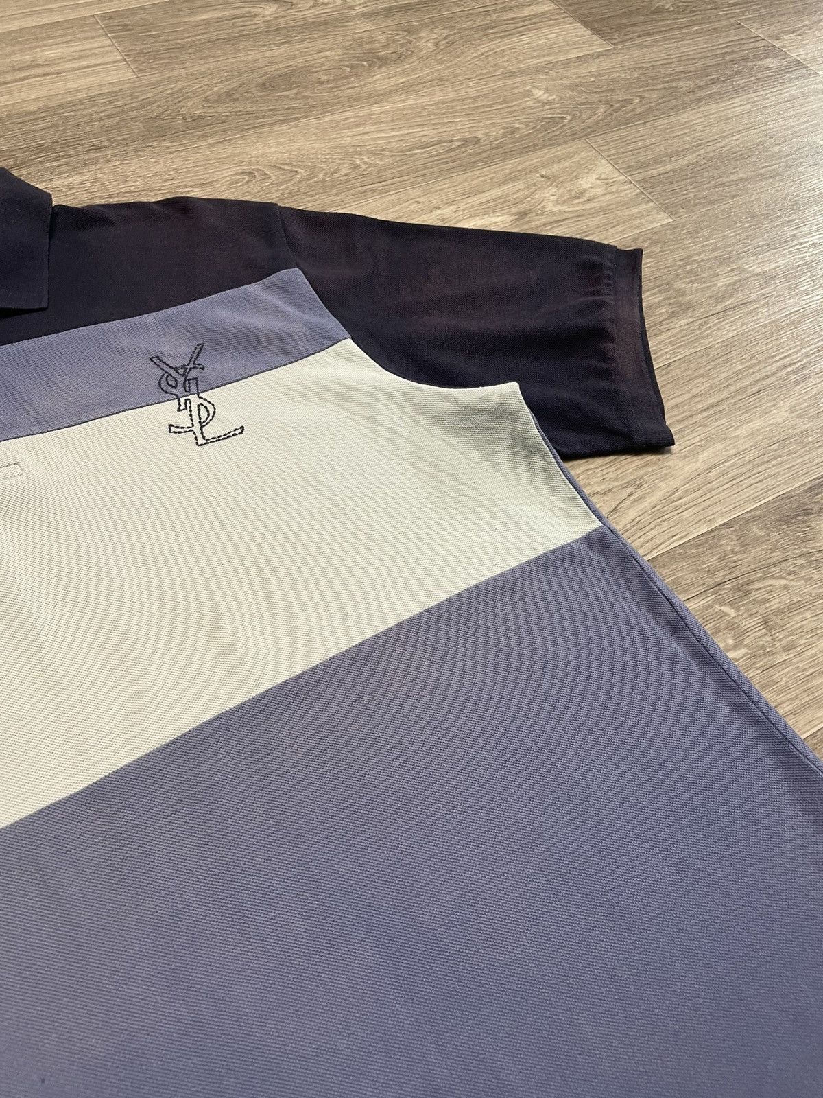 Yves Saint Laurent Vintage Yves Saint Laurent YSL Big Logo Polo Shirt Size US XXL / EU 58 / 5 - 6 Thumbnail