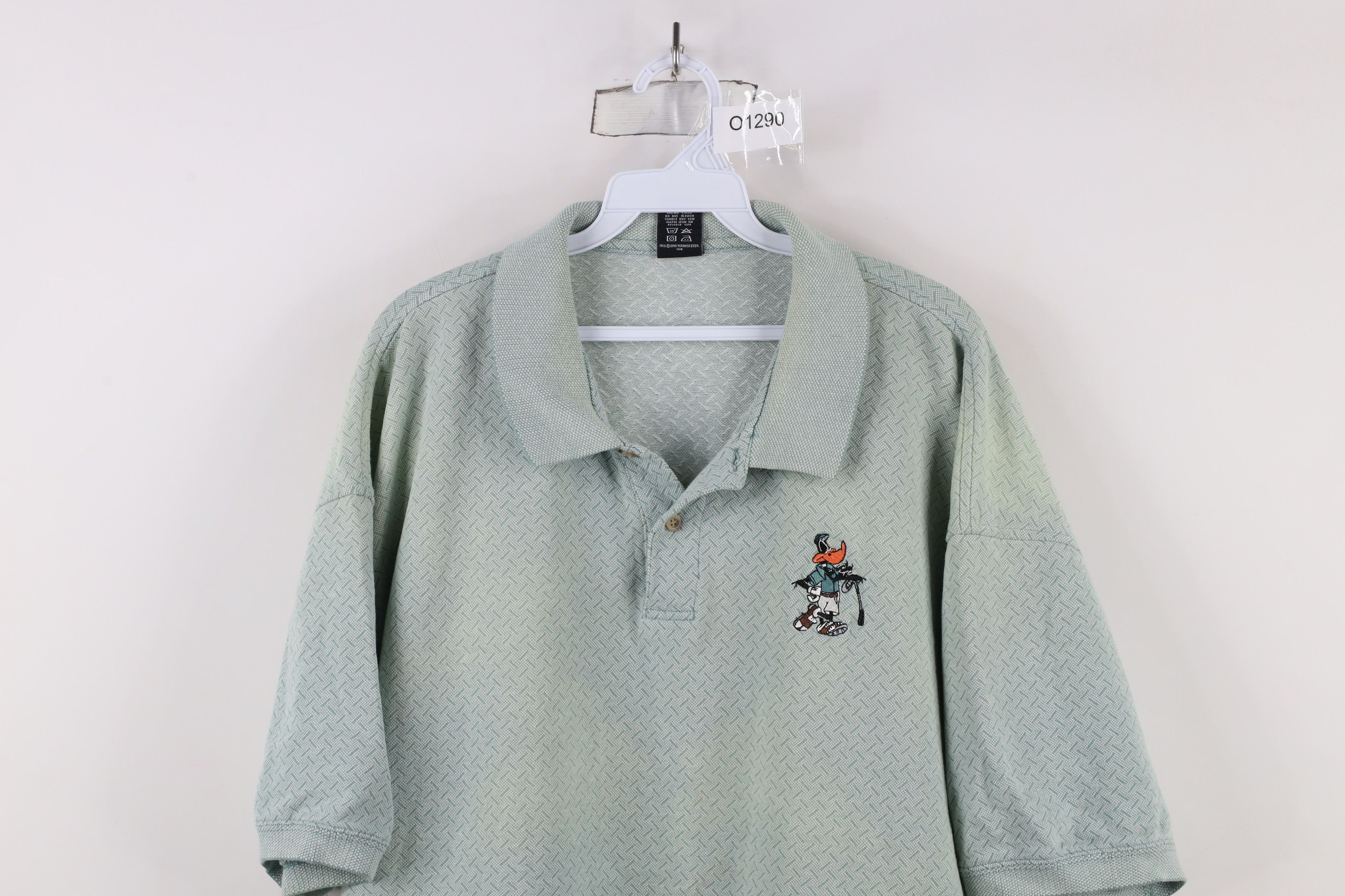 Vintage Vintage 90s Looney Tunes Knit Daffy Duck Golf Polo Shirt Size US XXL / EU 58 / 5 - 2 Thumbnail