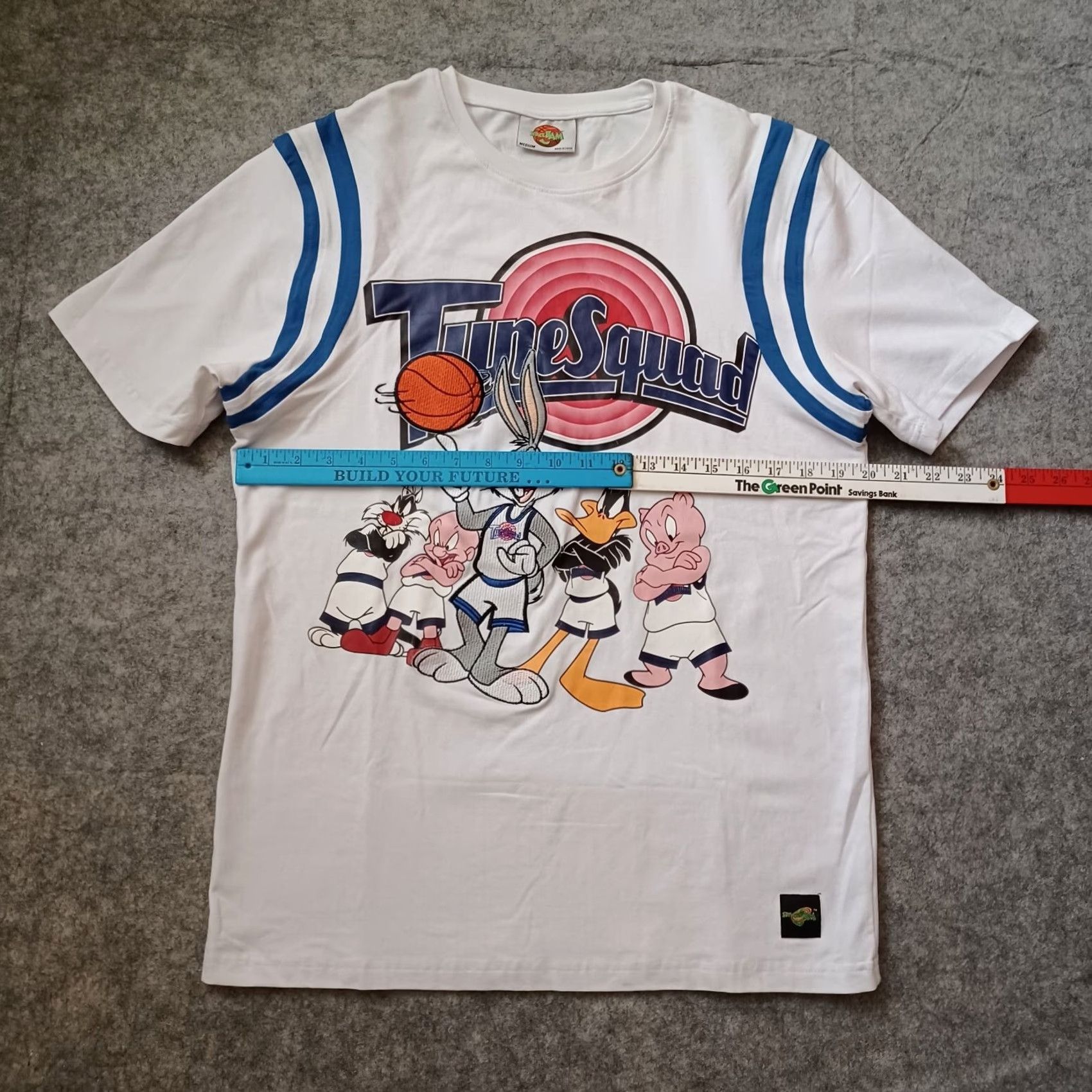 Vintage Space Jam Mens T Shirt Medium White Original Tune Squad Logo Short Sleeve Size US M / EU 48-50 / 2 - 4 Thumbnail