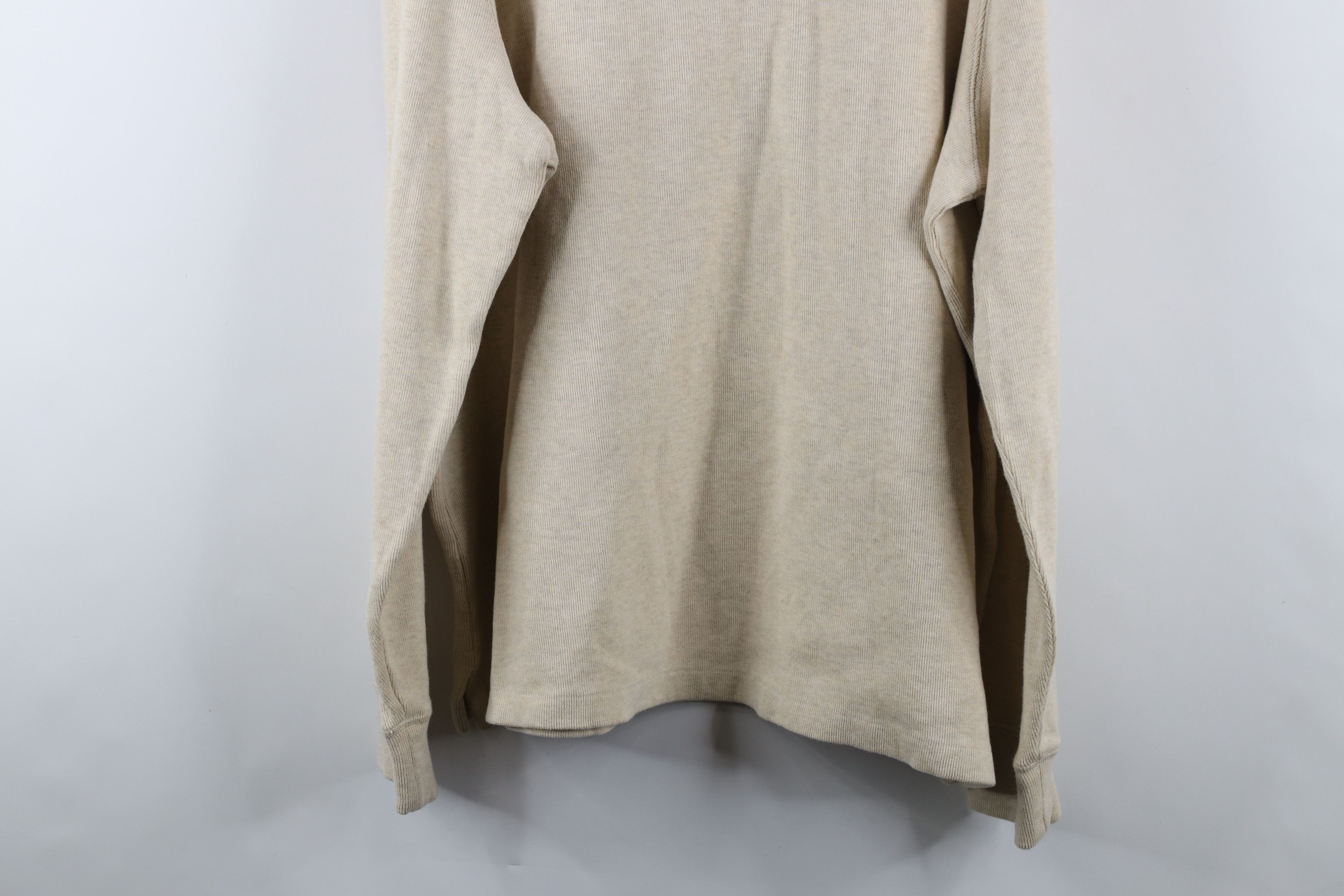 Ralph Lauren Vintage 90s Ralph Lauren Ribbed Knit Half Zip Sweater Beige Size US XXL / EU 58 / 5 - 12 Thumbnail