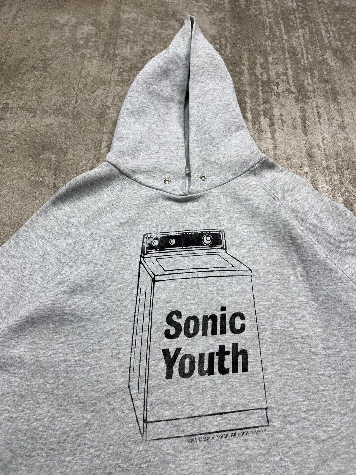 Band Tees 90s SONIC YOUTH WASH MACHINE LOGO RARE VINTAGE HOODIE - 1360 Size US XL / EU 56 / 4 - 4 Thumbnail