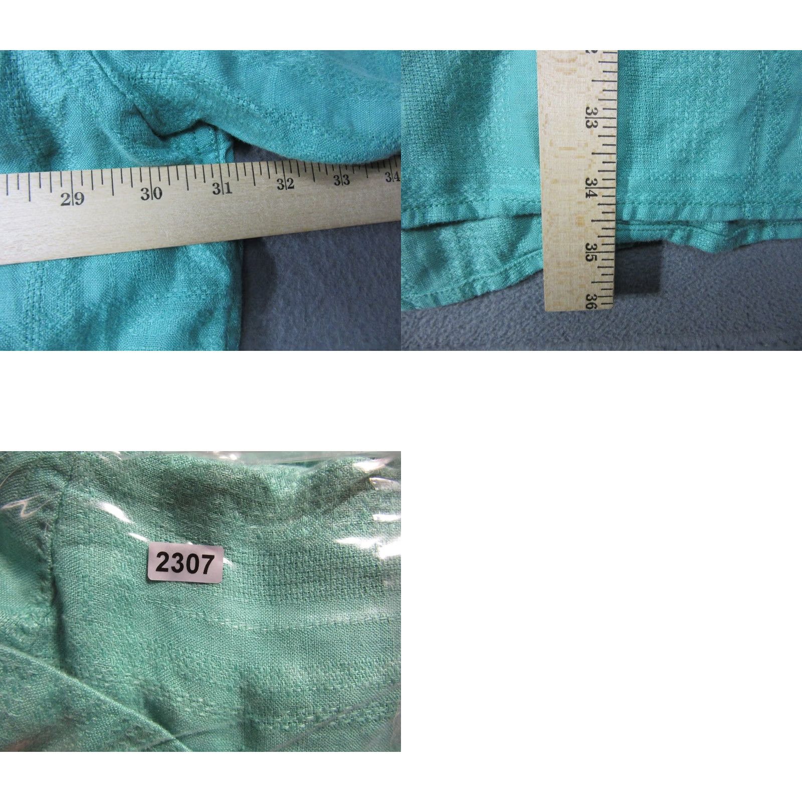 Tommy Bahama VINTAGE Tommy Bahama Shirt Mens 3XL Turquoise Green Linen Short Sleeve Button-Up Beach Tropical Summer 62" Chest Pockets Mens Size US XXL / EU 58 / 5 - 9 Thumbnail