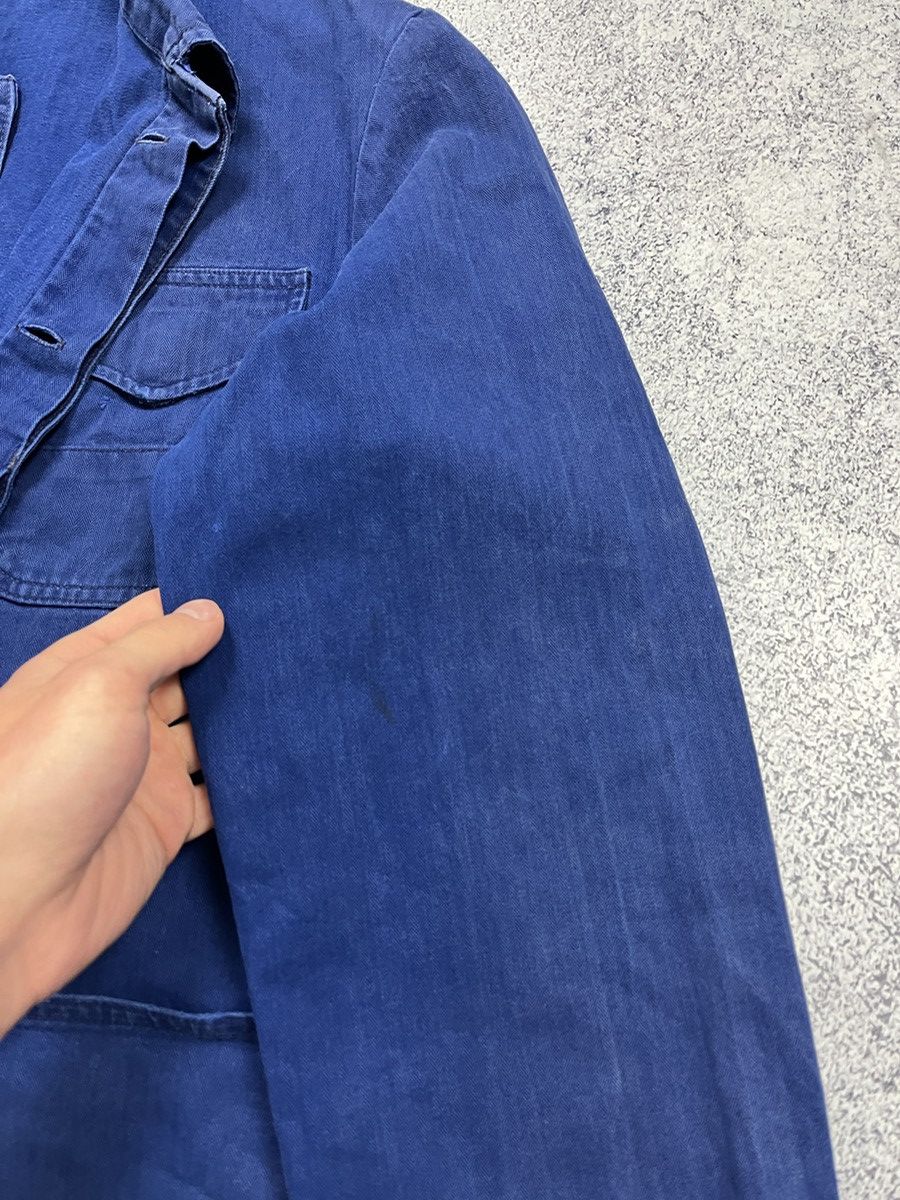 Le Laboureur French Workwear German Work Jacket Sanfor Blue Chore Coat Size US M / EU 48-50 / 2 - 19 Thumbnail