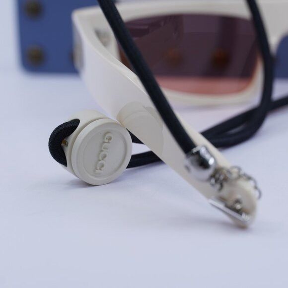 Gucci Gucci GG1634S 007 Sunglasses Ivory With Black Cord Cat Eye Size ONE SIZE - 10 Thumbnail