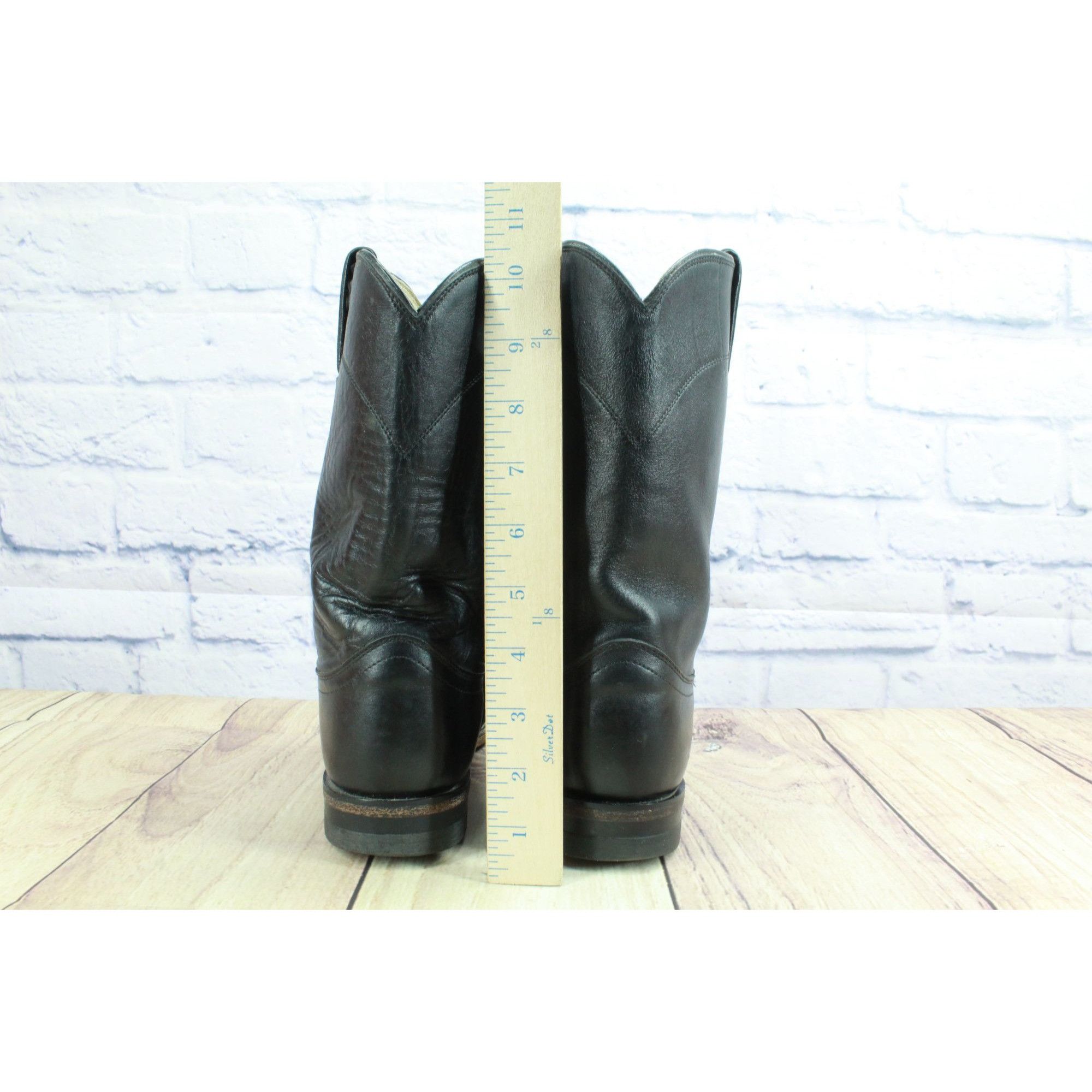 Justin × Leather Justin Men's Kipskin Leather Cowboy Western Boots Size 7.5 D Size US 7.5 / EU 40-41 - 5 Thumbnail